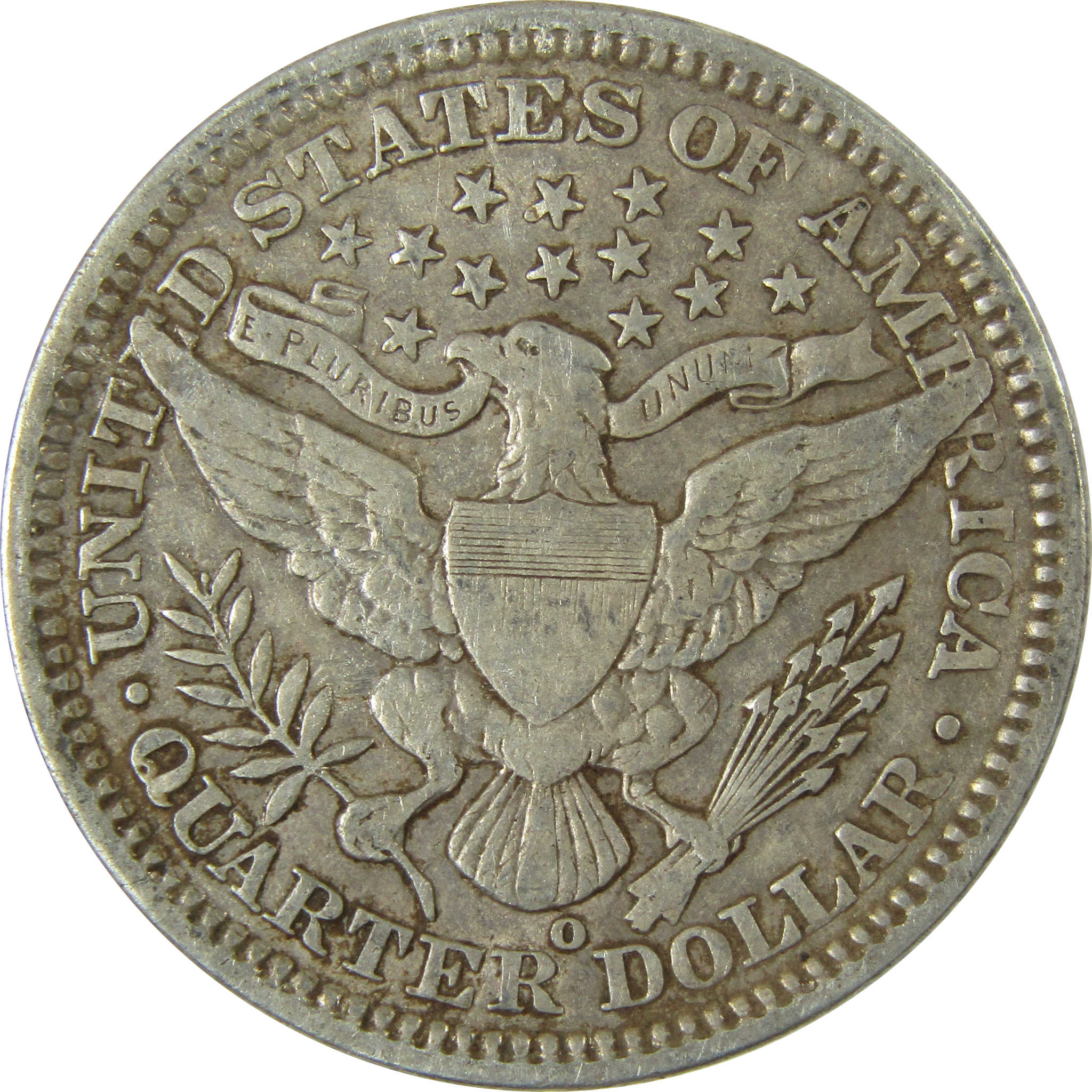 1907 O Barber Silver Quarter XF EF Extremely Fine Details SKU:CP882