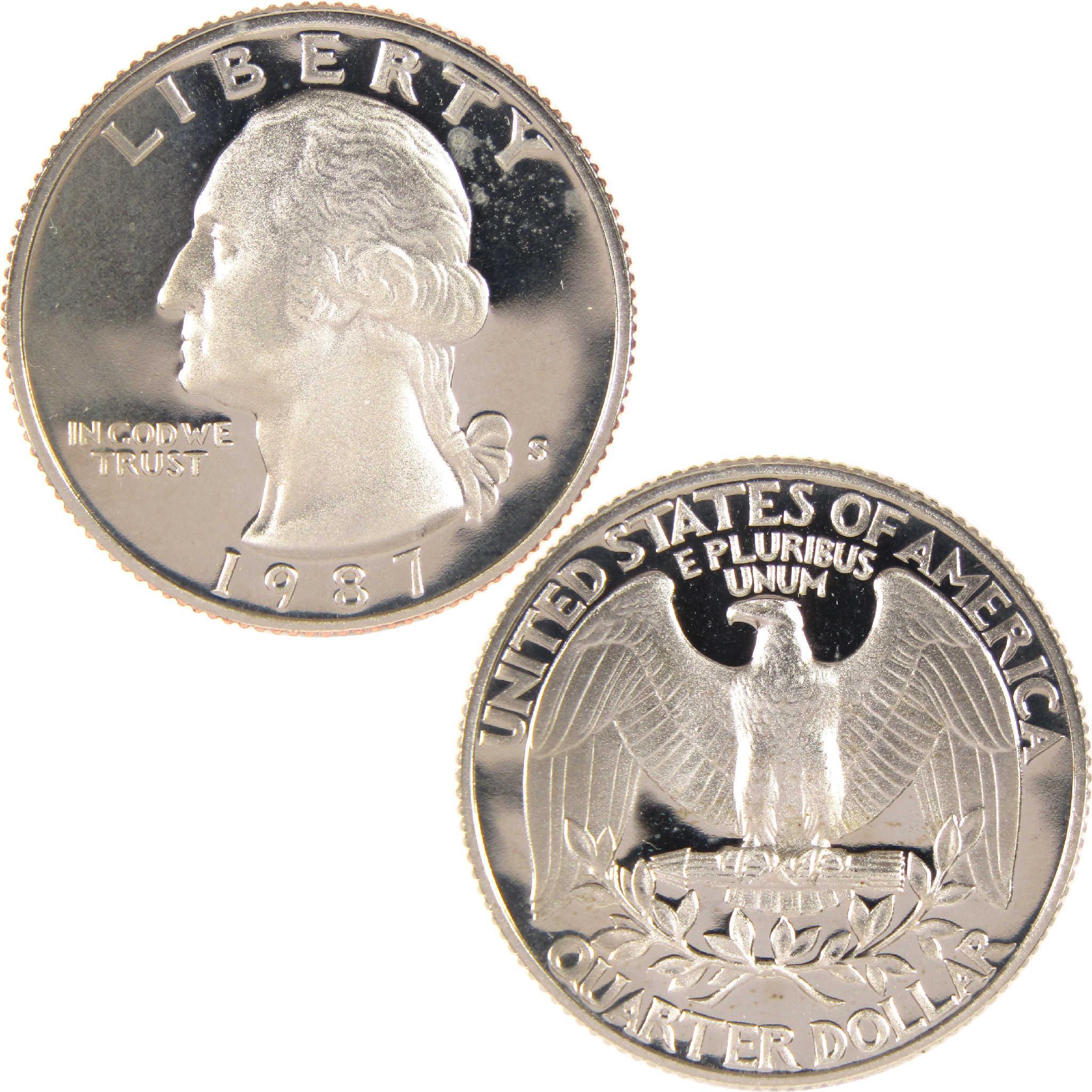 1987 S Washington Quarter Clad 25c Proof Coin