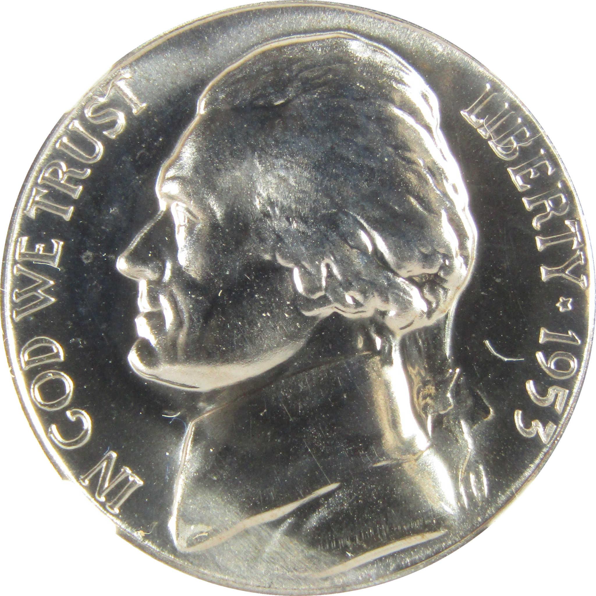 1953 Jefferson Nickel PF 68 NGC Proof 5c Coin Collectible SKU:I27363
