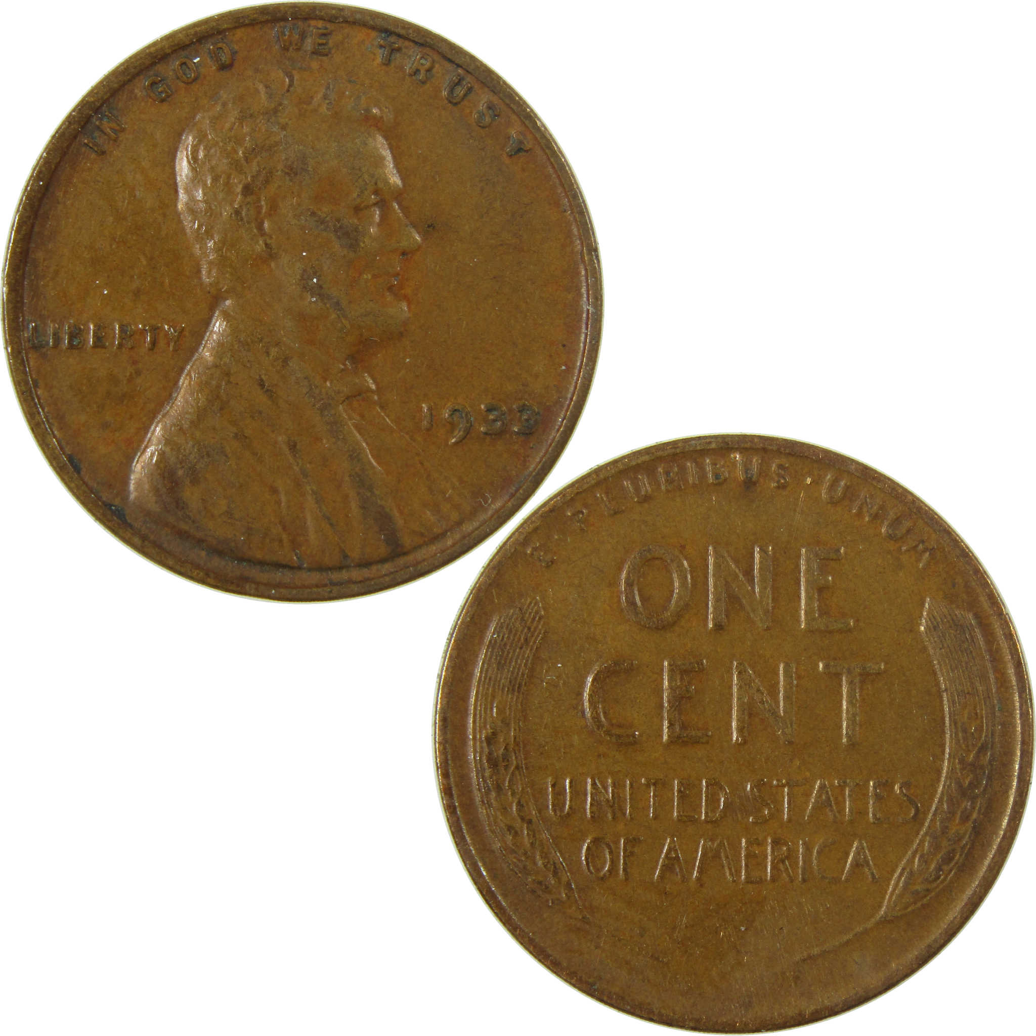 1933 Lincoln Wheat Cent XF EF Extremely Fine Penny 1c Coin SKU:I27253