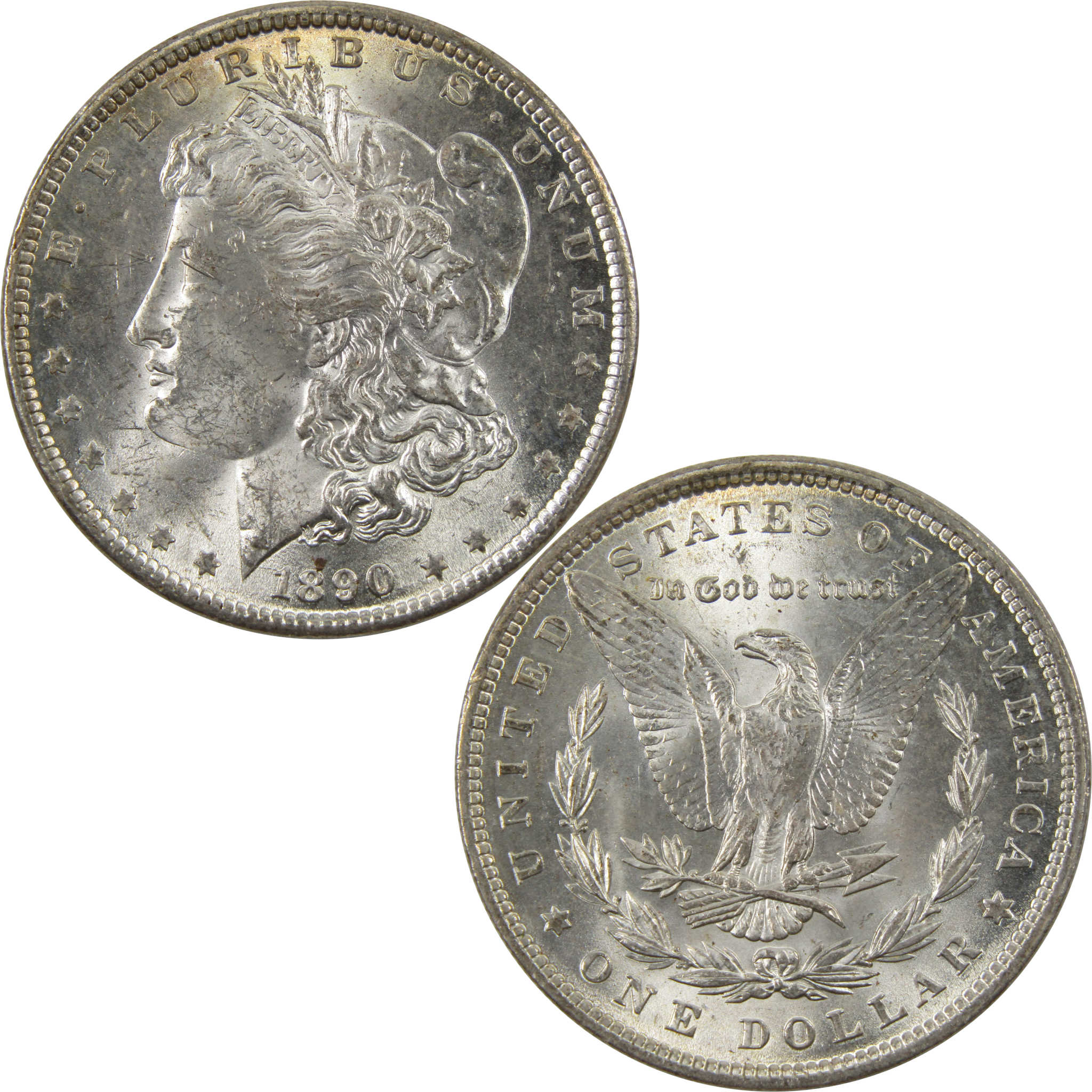 1890 Morgan Dollar BU Uncirculated 90% Silver $1 Coin SKU:I9876 - Morgan coin - Morgan silver dollar - Morgan silver dollar for sale - Profile Coins & Collectibles