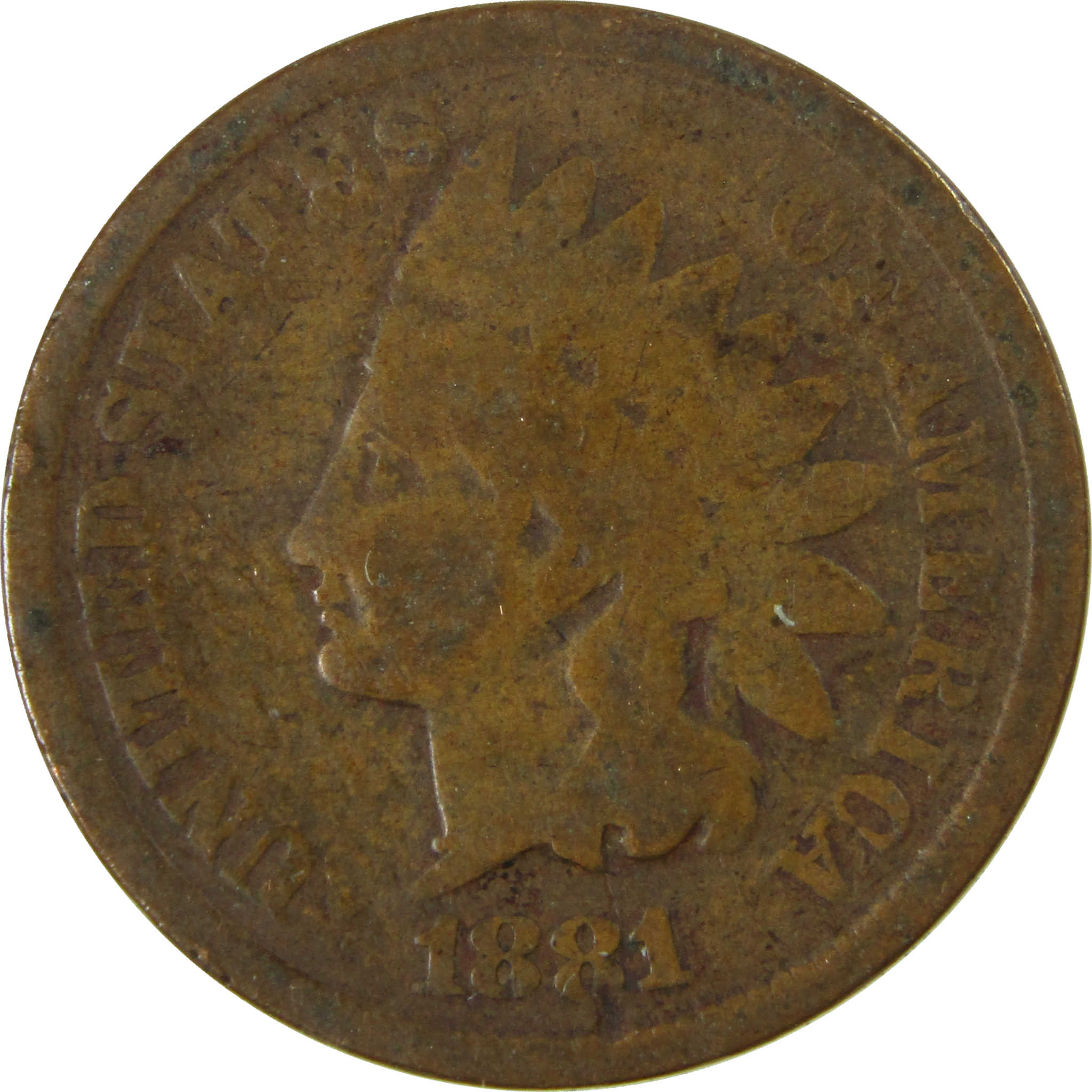1881 Indian Head Cent G Good Penny 1c Coin SKU:I27001
