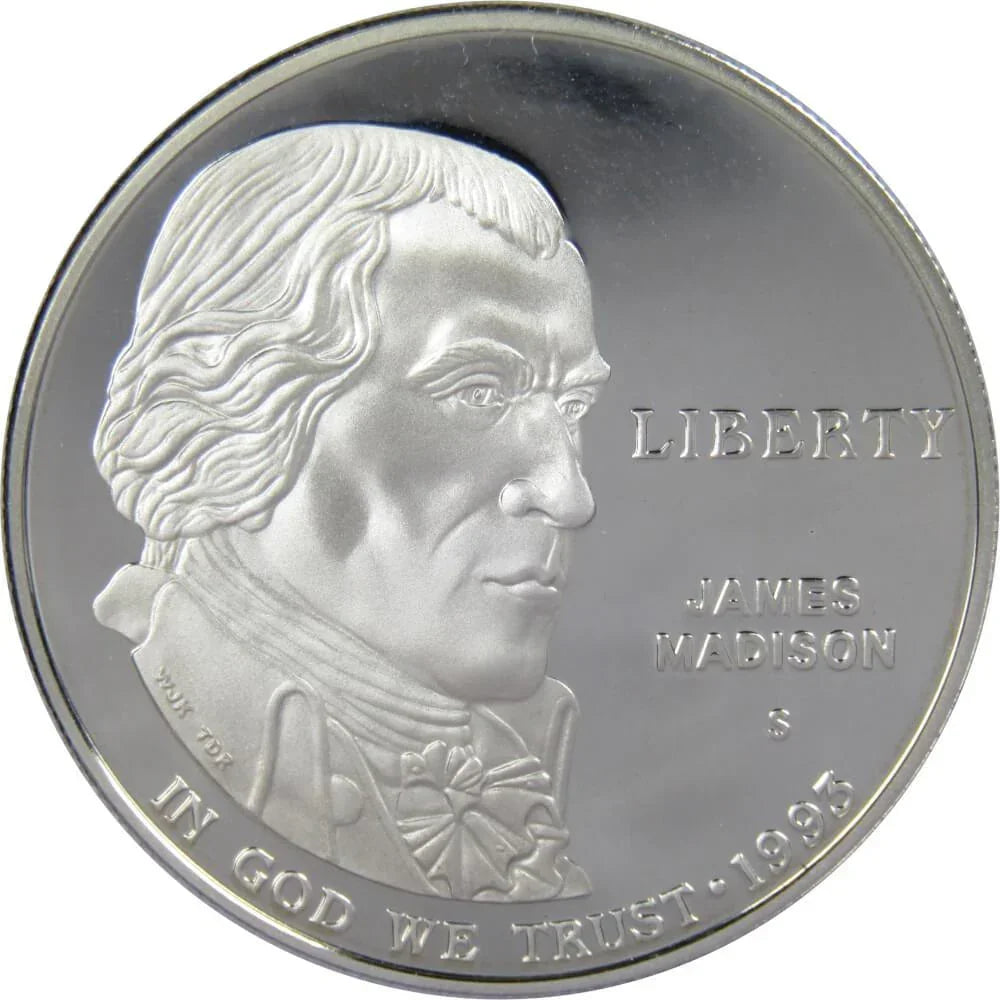 1993 S Bill of Rights Commemorative Silver Dollar Proof $1 Coin