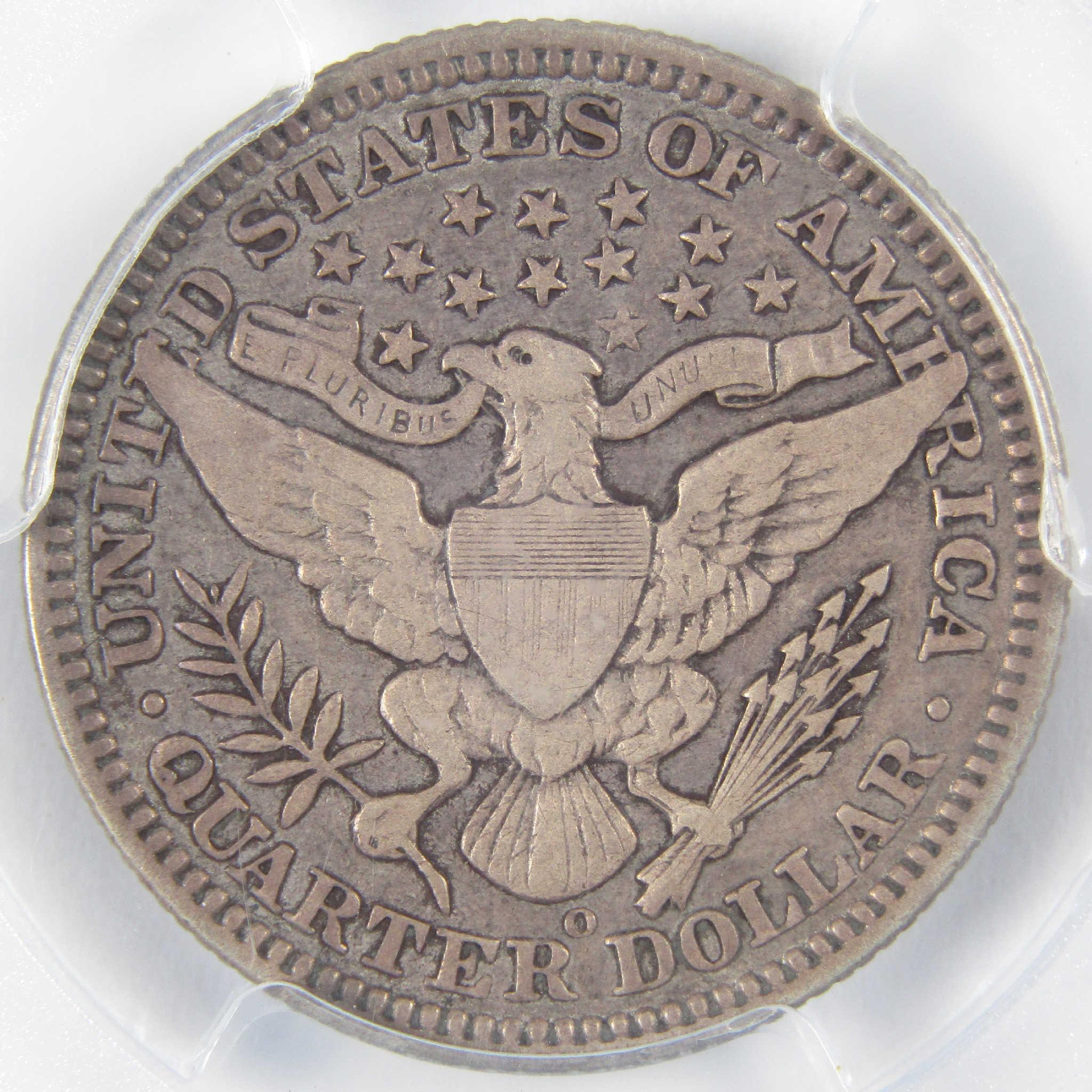 1909 O Barber Silver Quarter VF 25 PCGS CAC 25c Coin Collectible