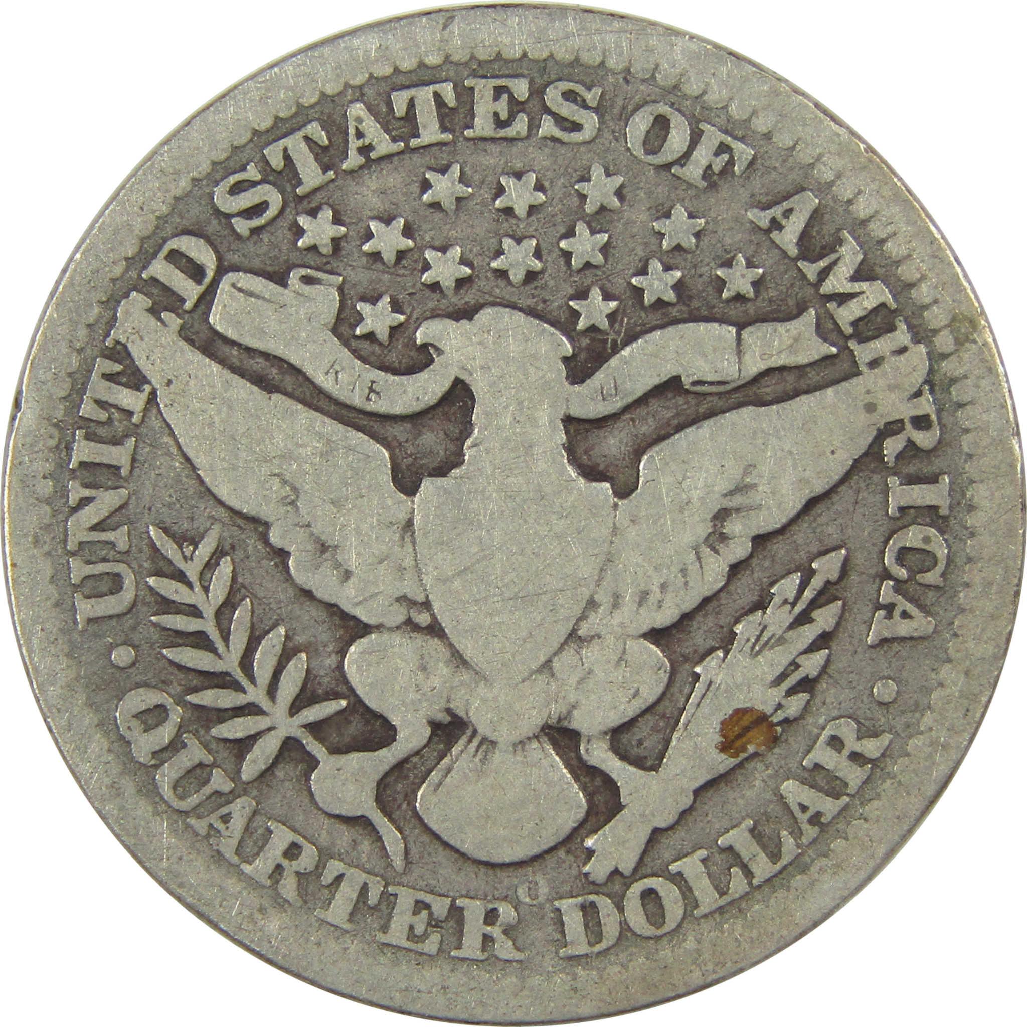 1905 O Barber Quarter G Good Details Silver 25c Coin SKU:I21818
