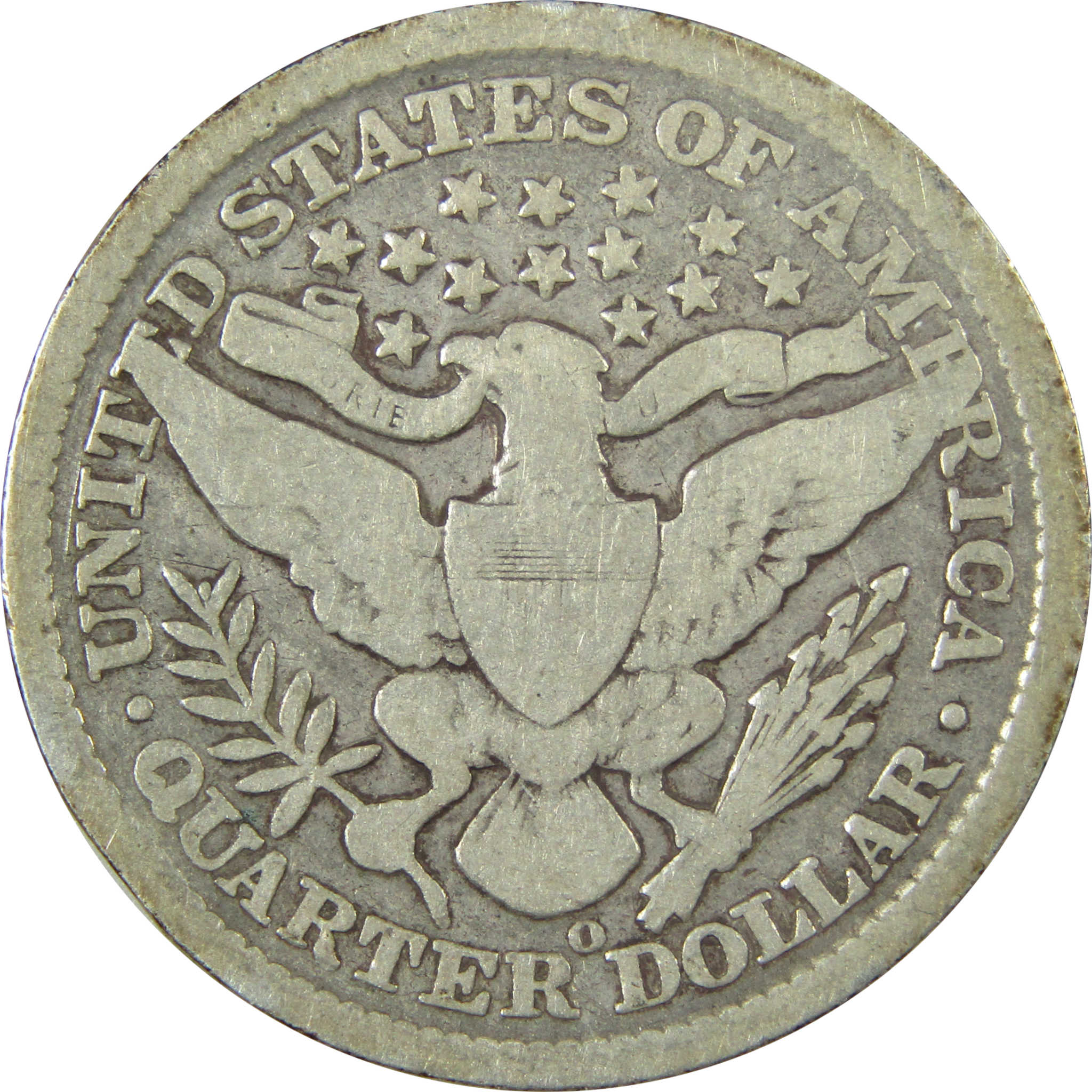 1896 O Barber Silver Quarter VG Very Good Details 25c Coin SKU:I26034