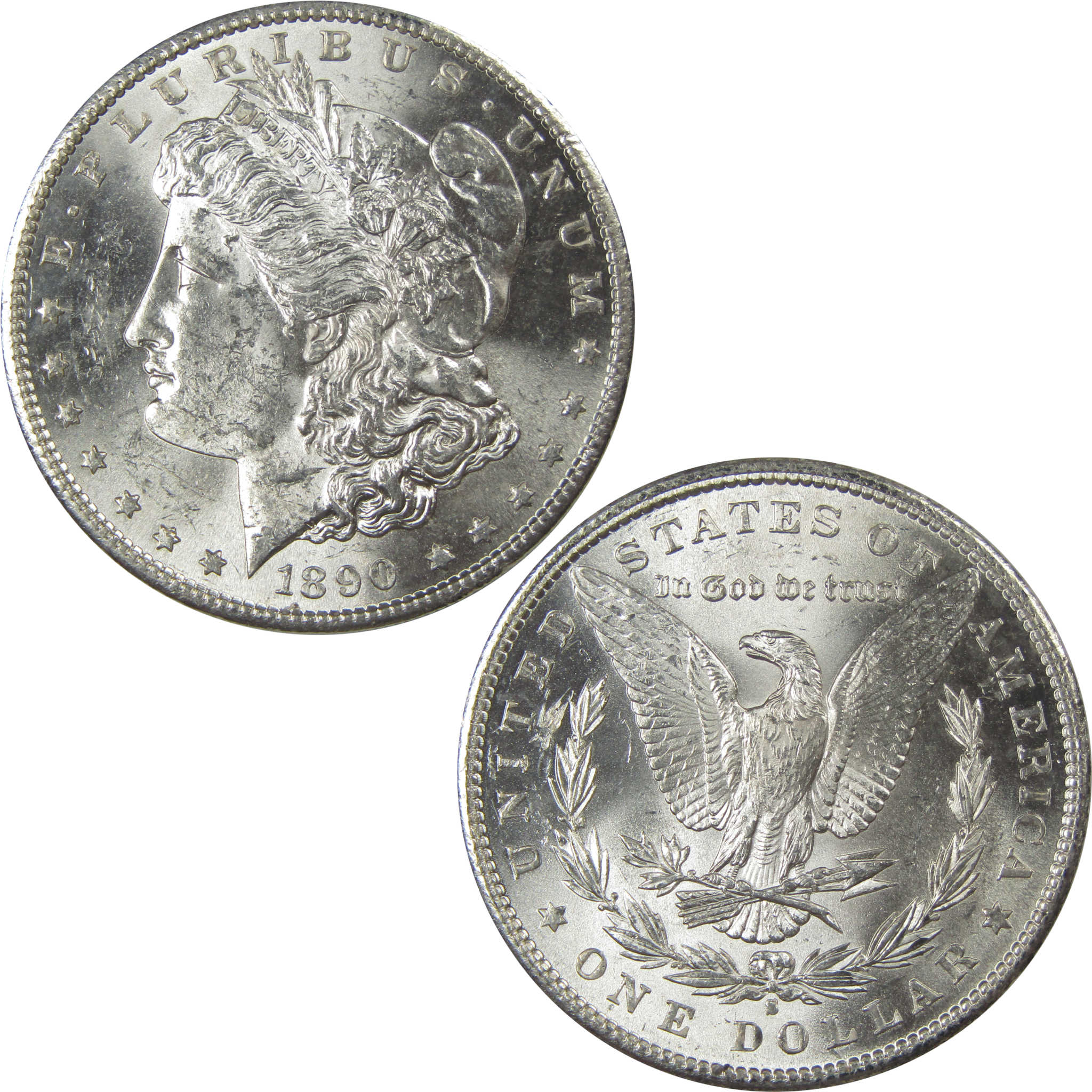 1890 S Morgan Dollar Uncirculated Silver $1 Coin SKU:I21082 - Morgan coin - Morgan silver dollar - Morgan silver dollar for sale - Profile Coins & Collectibles