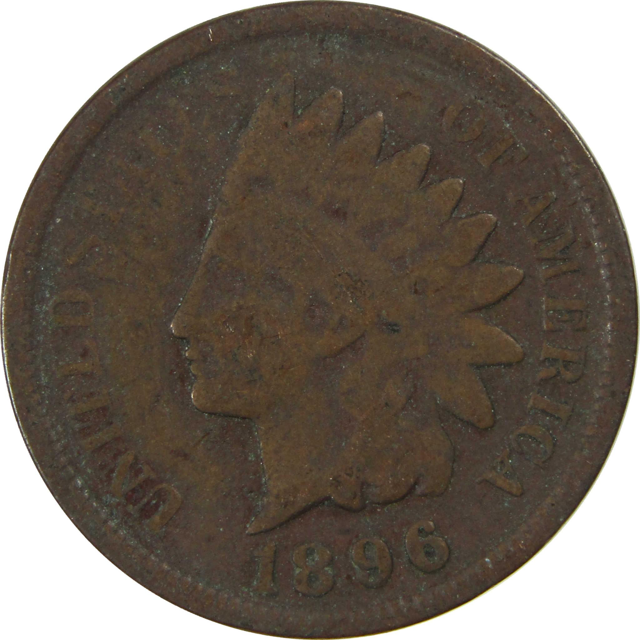 1896 Indian Head Cent G Good Penny 1c Coin SKU:I27034