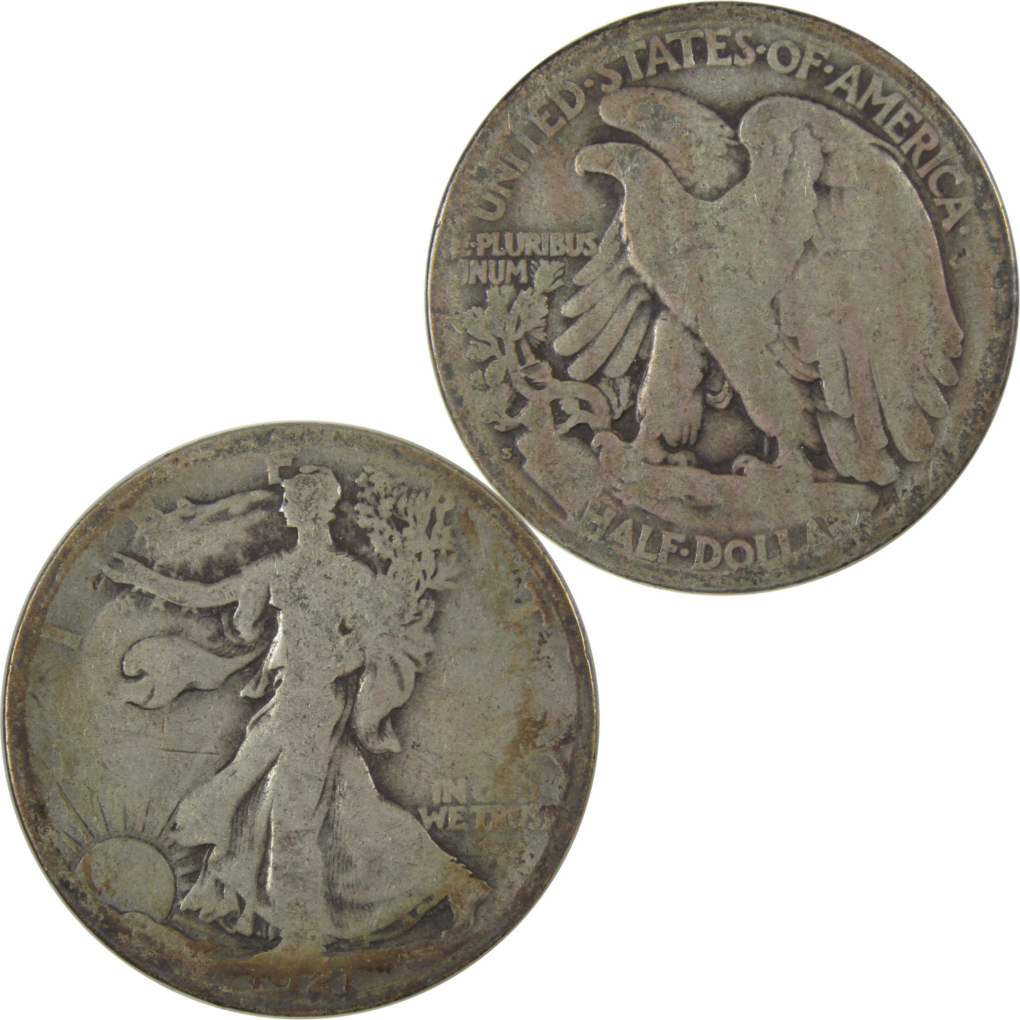 1921 S Liberty Walking Half Dollar AG About Good Silver SKU:I22707