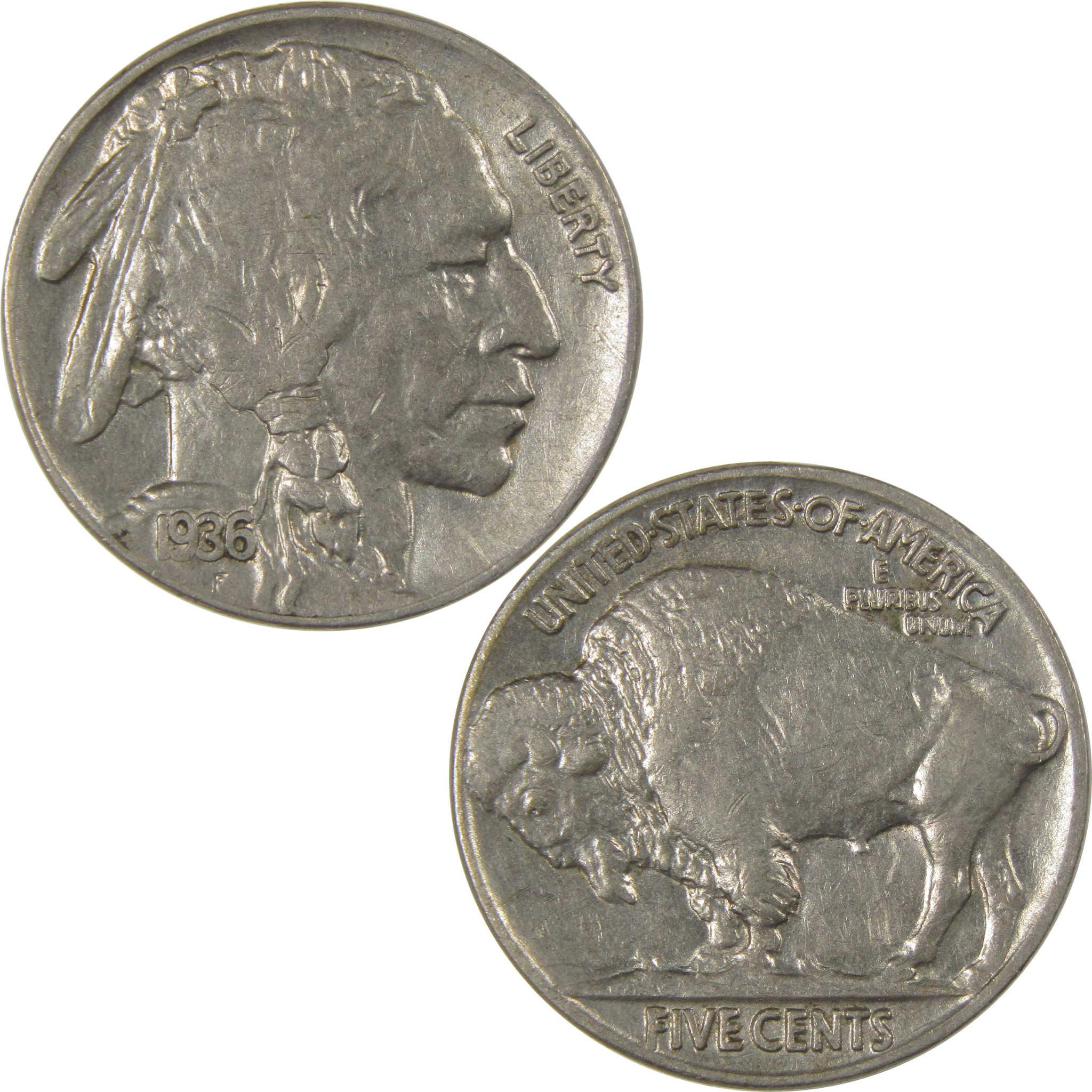 1936 Indian Head Buffalo Nickel AU About Uncirculated SKU:I24026