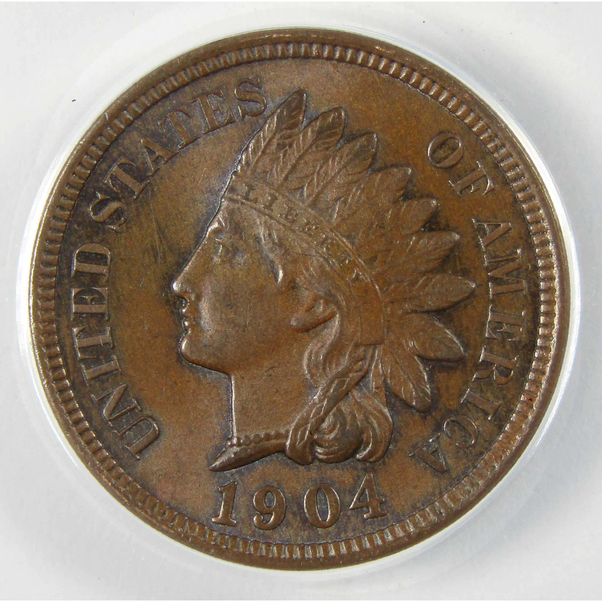1904 Indian Head Cent MS 64 BN ANACS Penny Uncirculated SKU:I25576