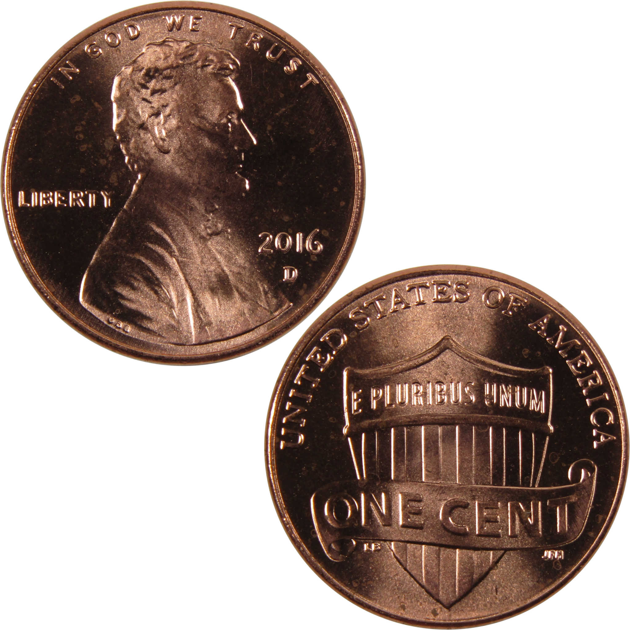 2016 D Lincoln Shield Cent BU Uncirculated Penny 1c Coin