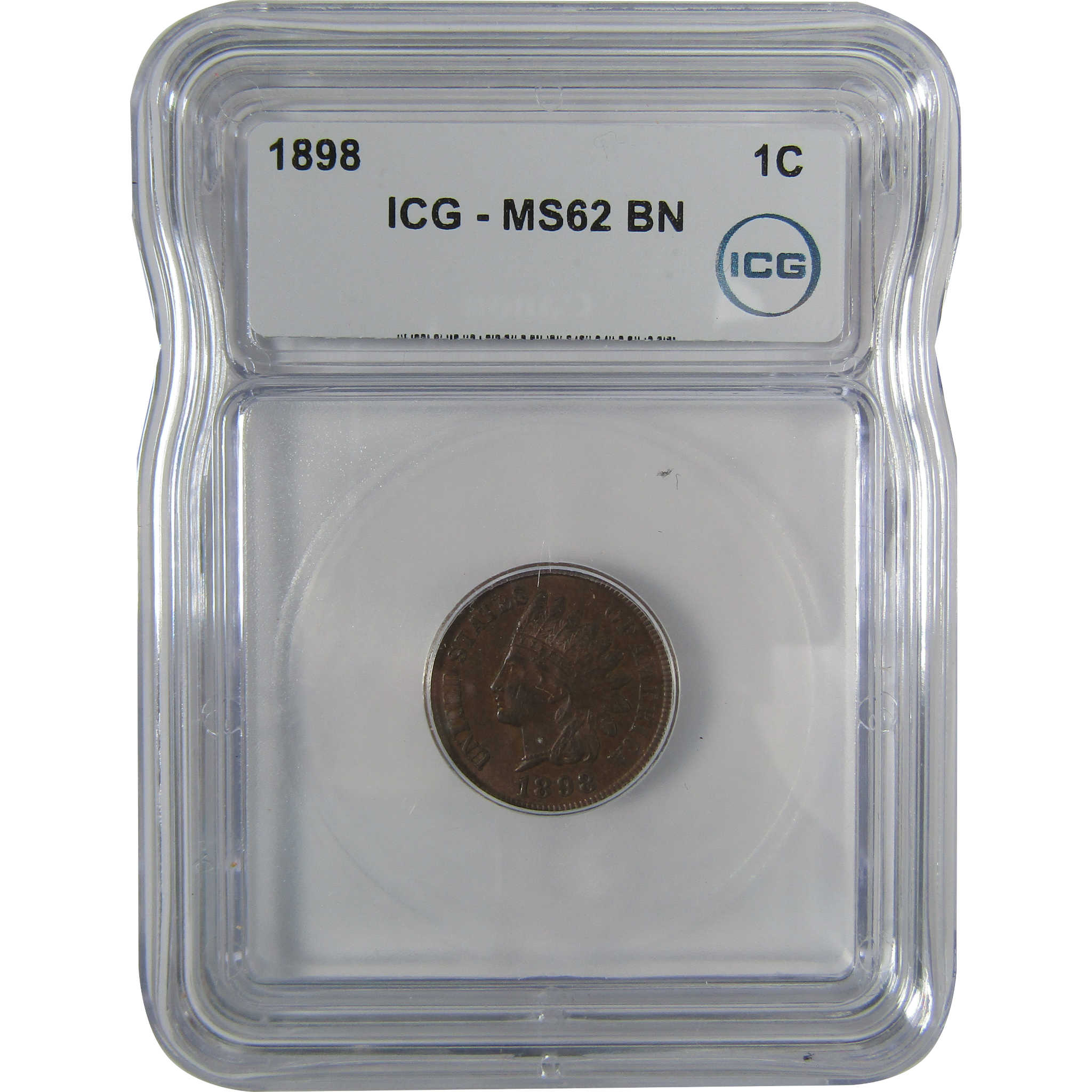 1898 Indian Head Cent MS 62 BN ICG Penny Uncirculated SKU:I22943