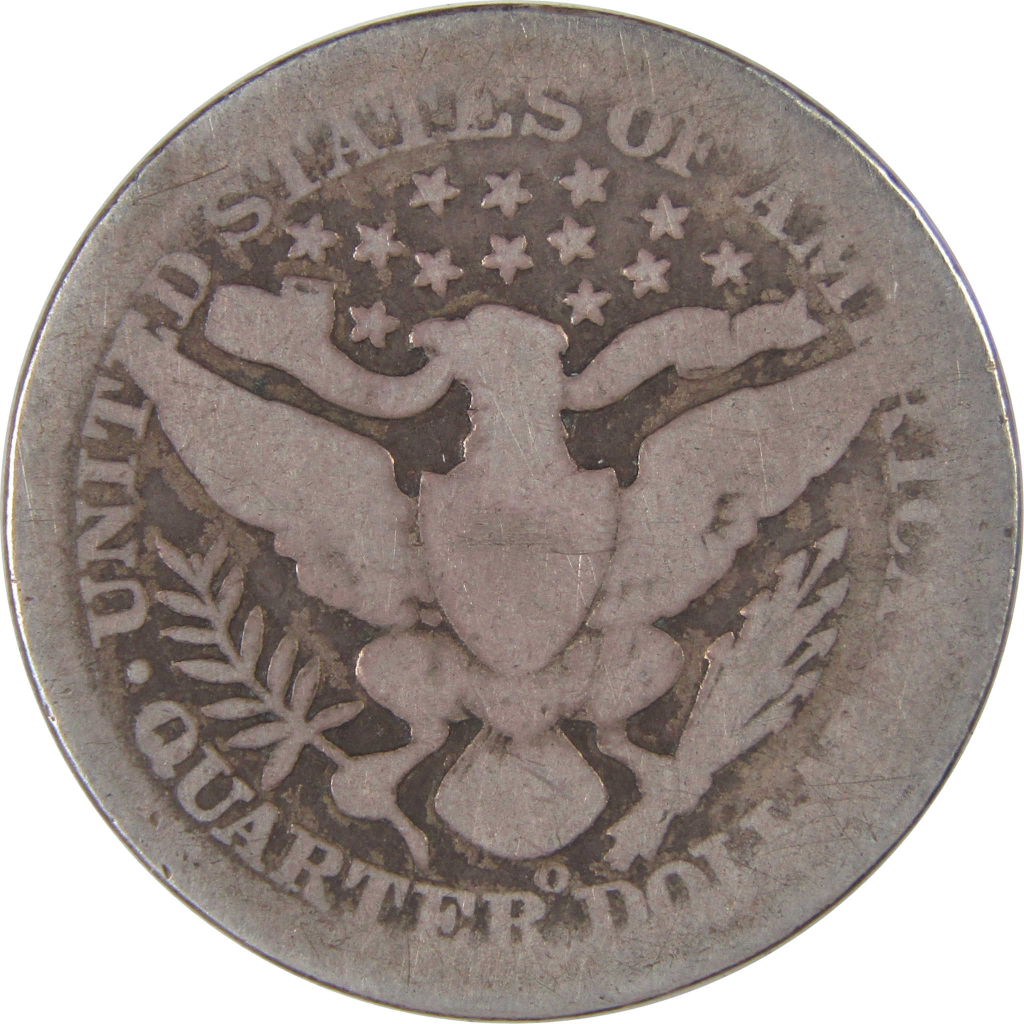 1897 O Barber Quarter AG About Good Silver 25c Coin SKU:I17624