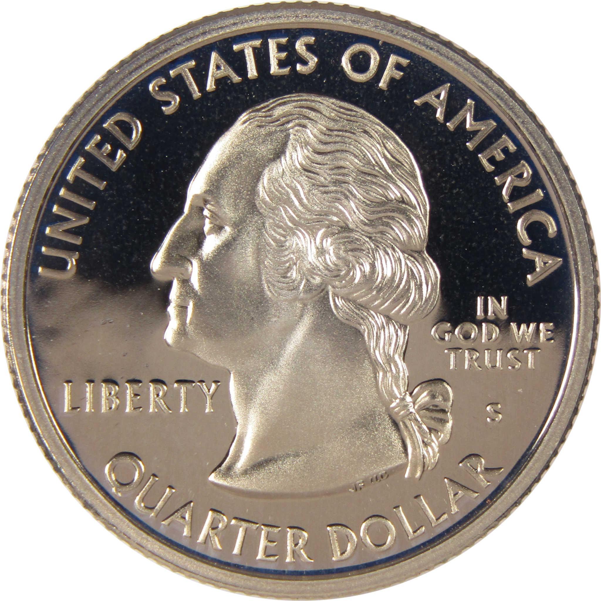 United States quarter dollar coin with George Washington profile, collectible currency