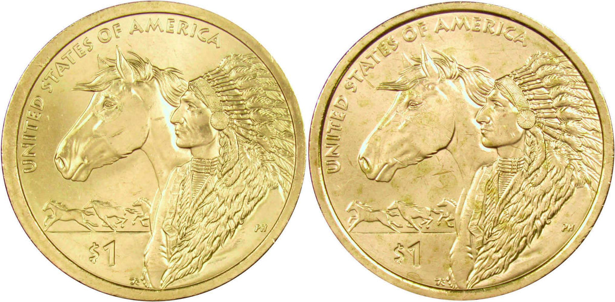 2012 P&D Native American Dollar 2 Coin Set Uncirculated Mint State