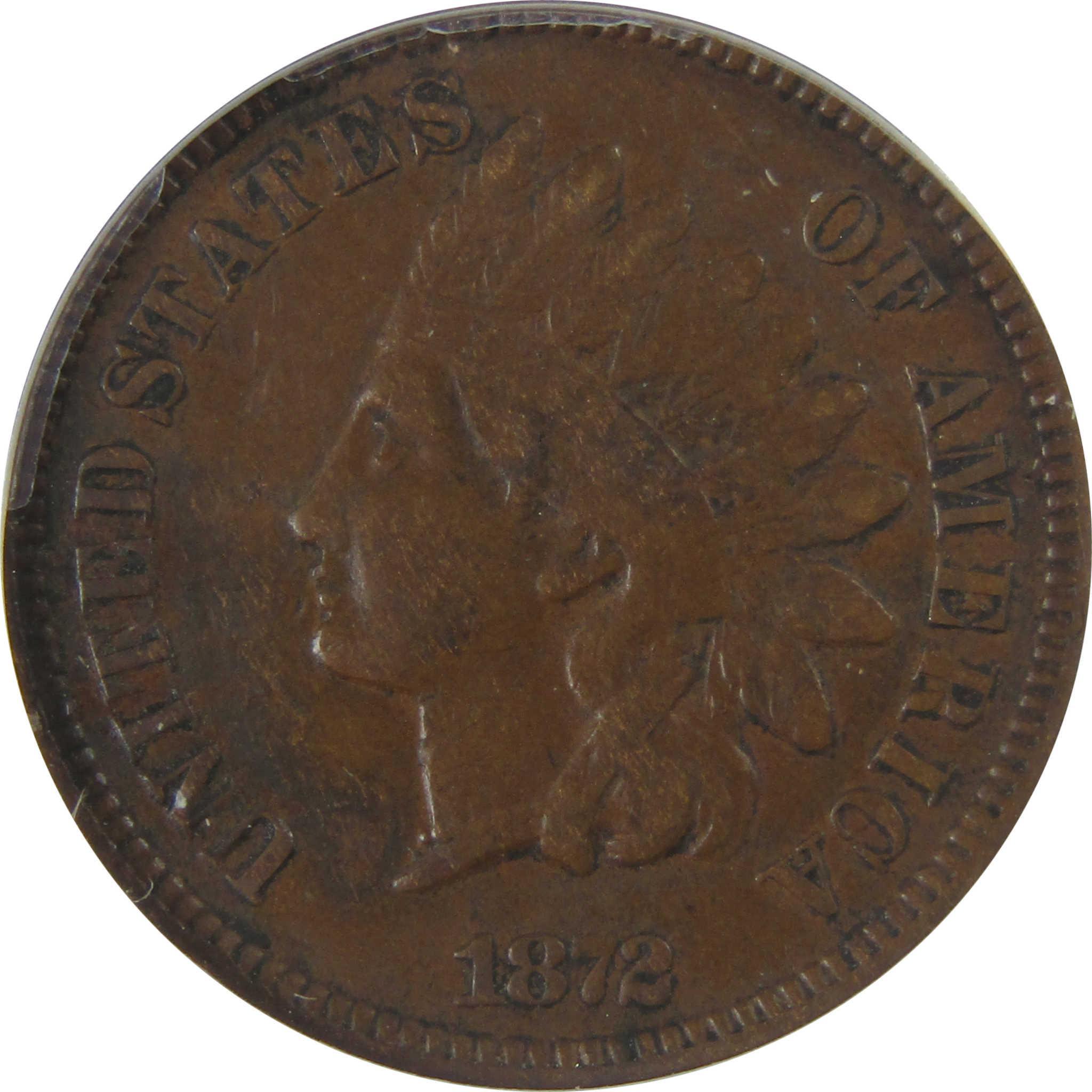 1872 Indian Head Cent VF 30 Details ANACS Penny 1c Coin SKU:CPC1186