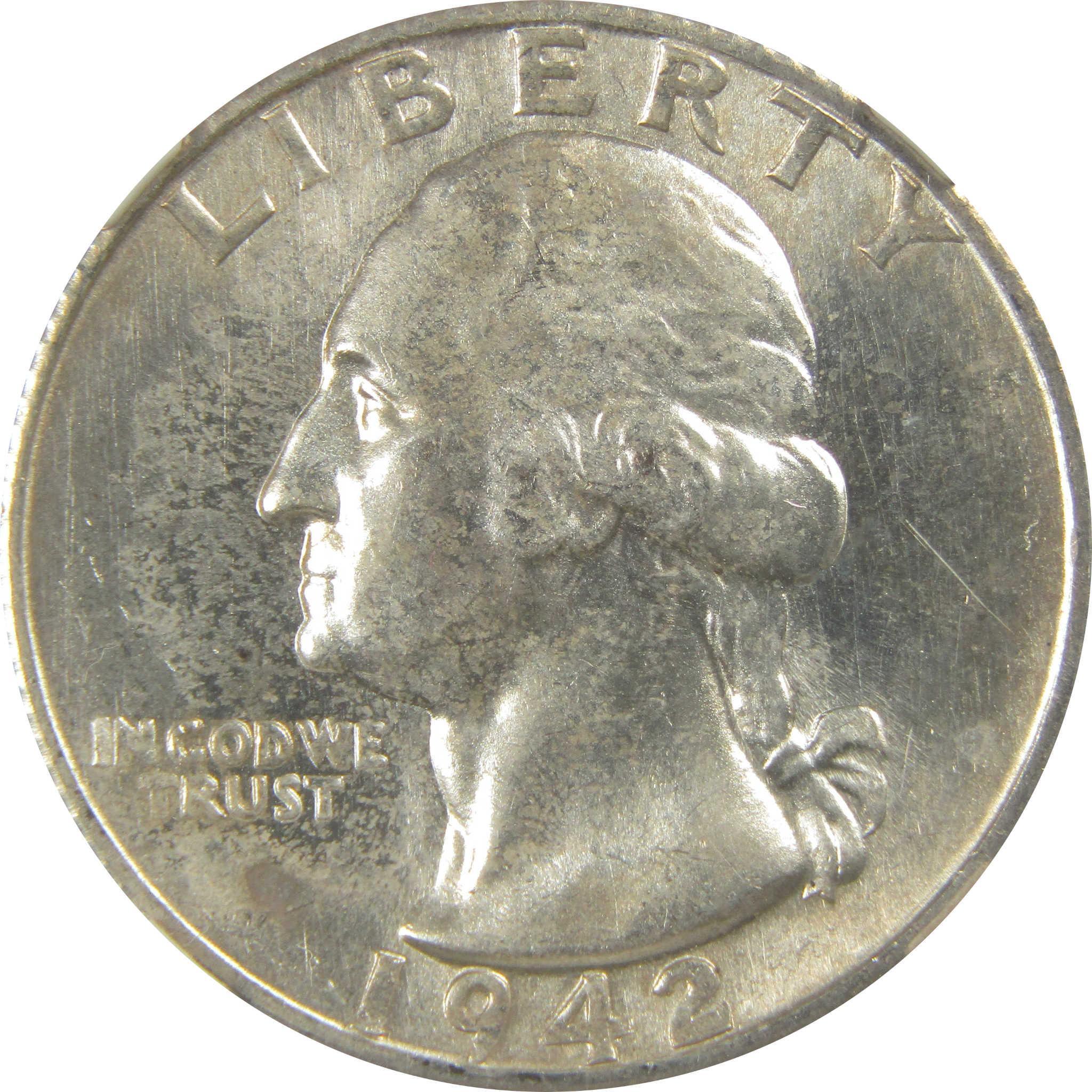 1942 S Washington Quarter MS 64 NGC Silver Bag Fragment SKU:I20614