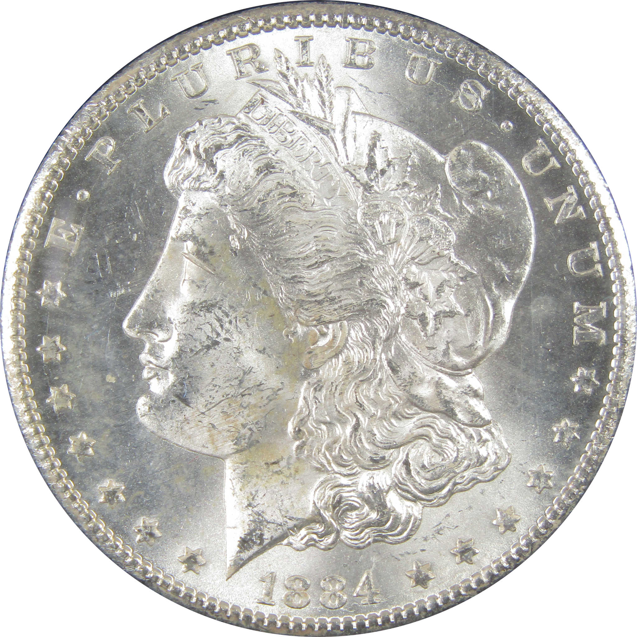 1884 CC GSA Morgan Dollar Uncirculated Silver $1 Coin SKU:I18900 - Morgan coin - Morgan silver dollar - Morgan silver dollar for sale - Profile Coins & Collectibles