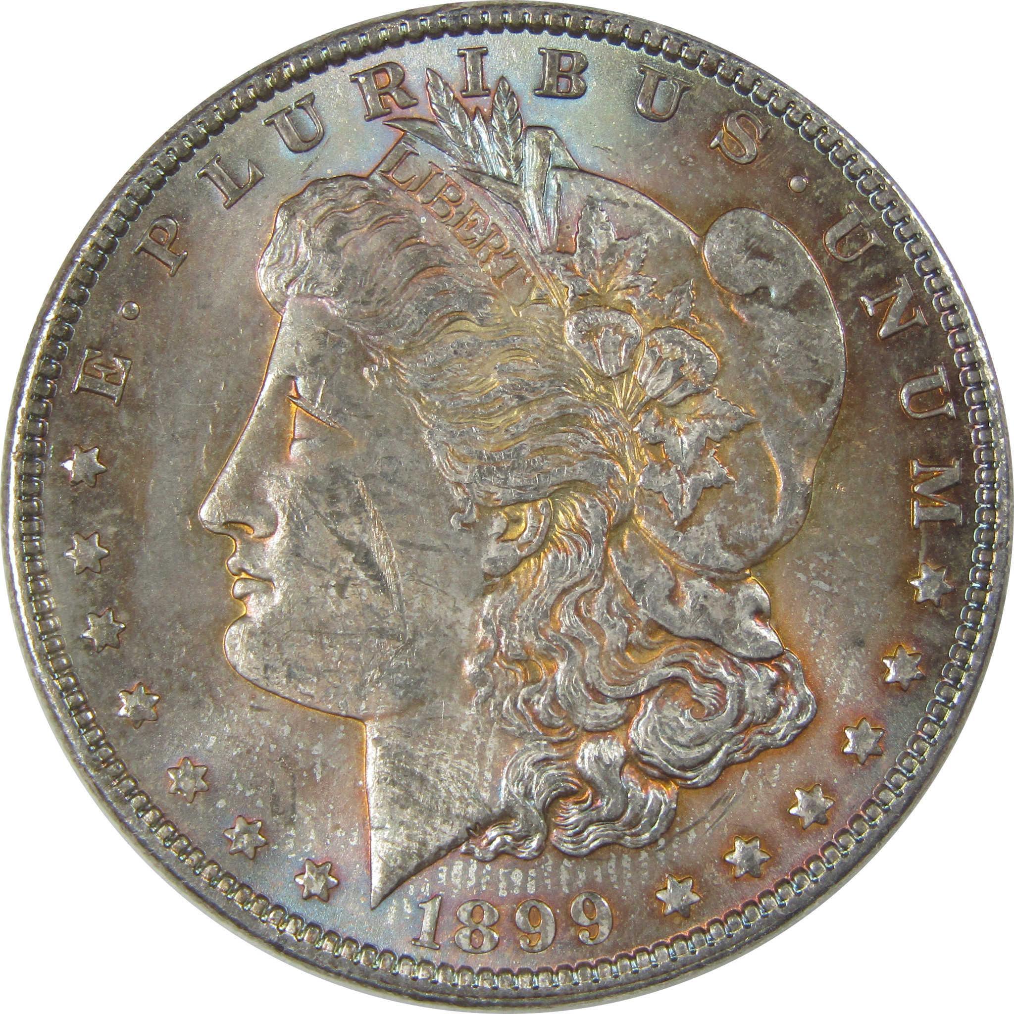1899 Morgan Silver Dollar Uncirculated Mint State Toned SKU:I24396
