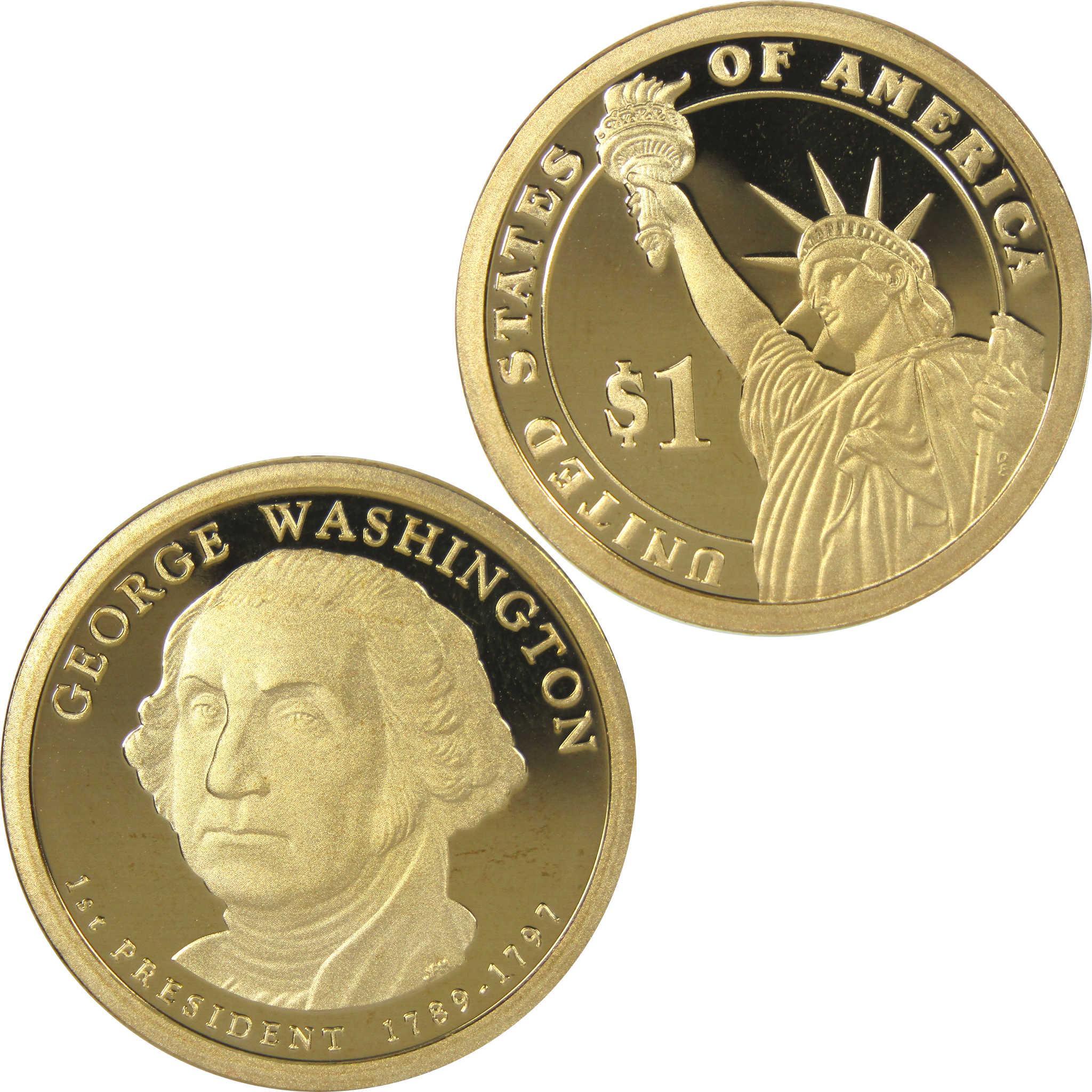 2007 S George Washington Presidential Dollar Proof $1 Coin Collectible