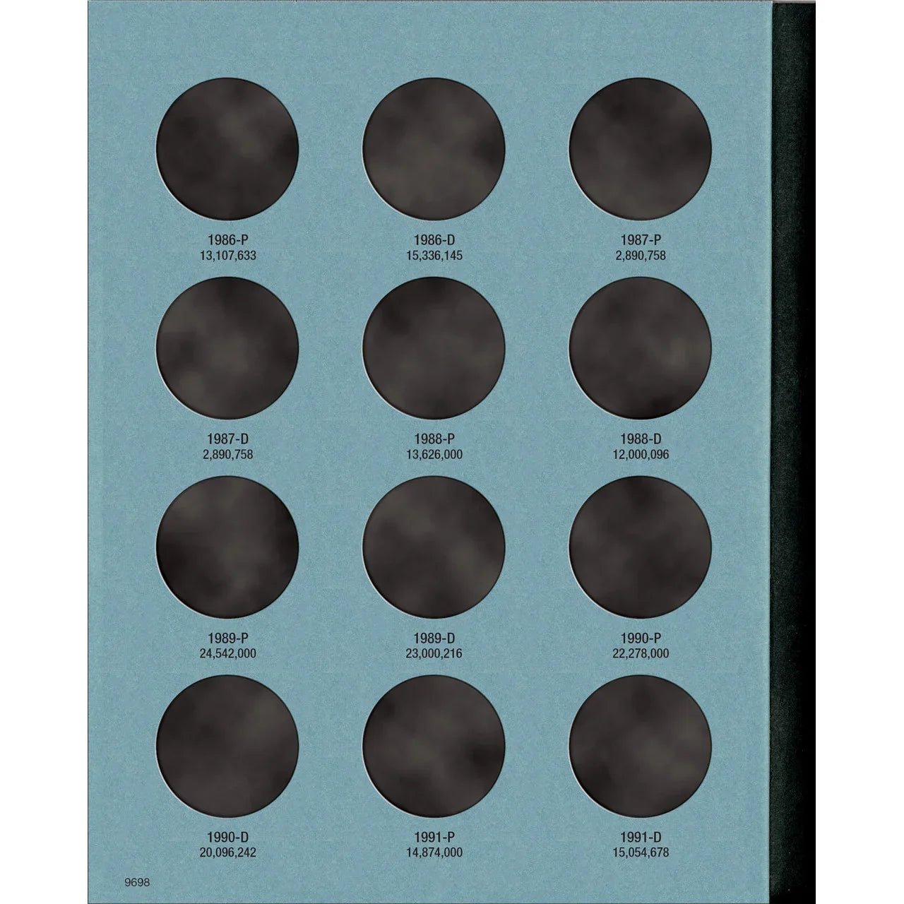 Whitman Kennedy Half Dollar Coin Folder Collection #2 1986-2003