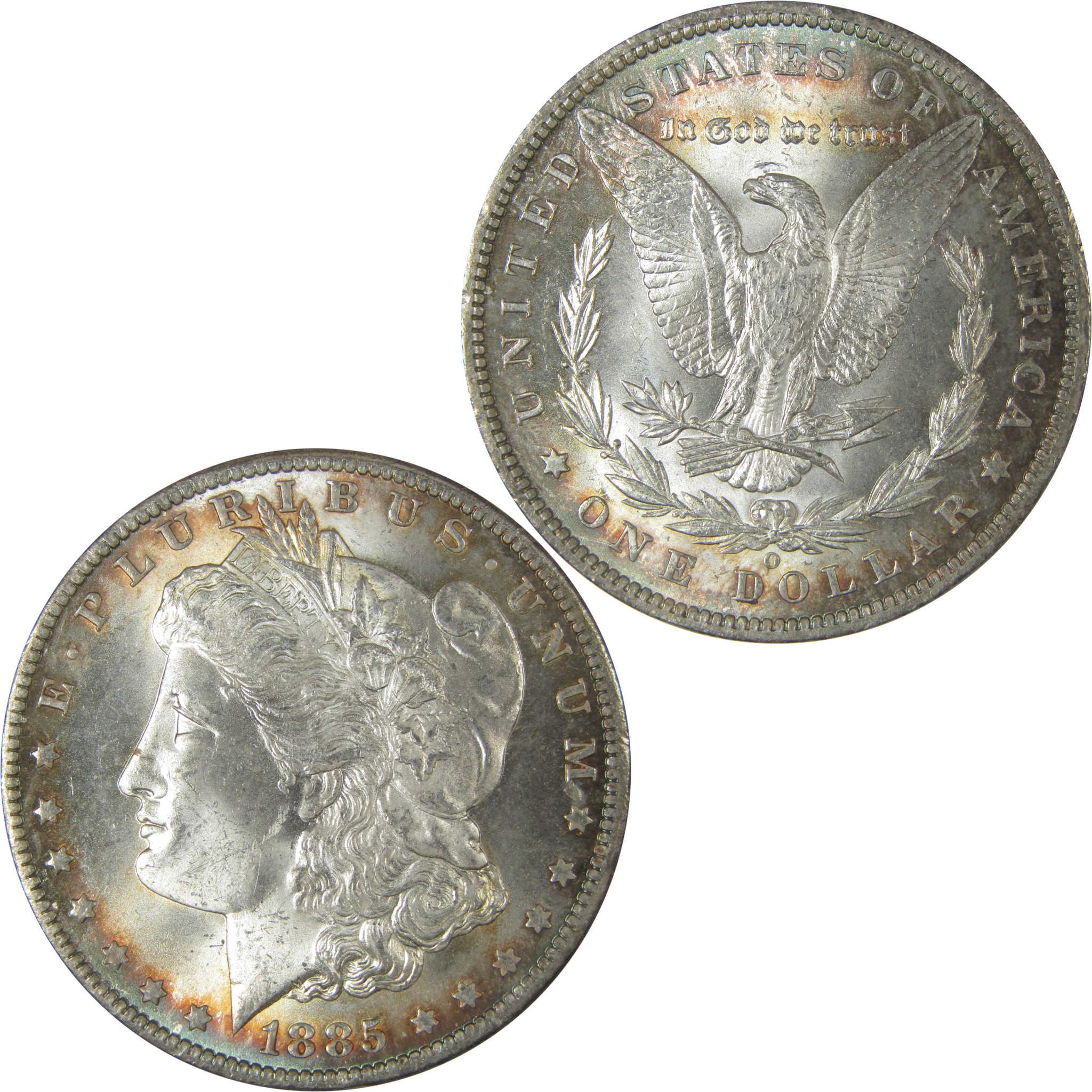 1885 O Morgan Dollar Uncirculated Silver $1 Coin Toned SKU:CPC8948