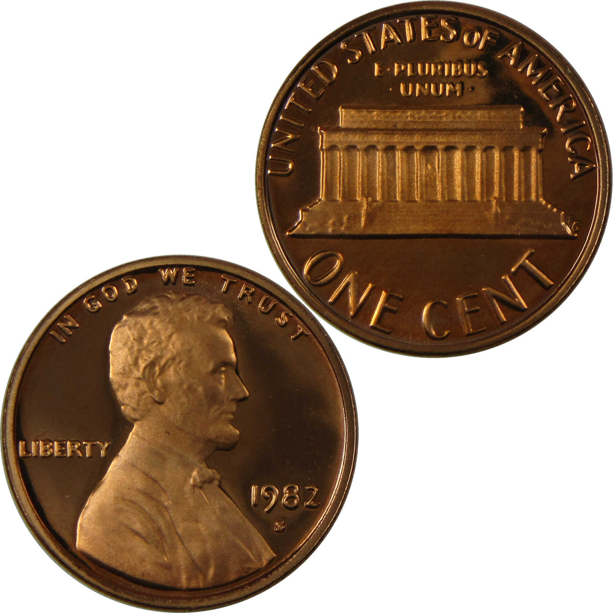 1982 S Lincoln Memorial Cent Proof Penny 1c Coin Collectible