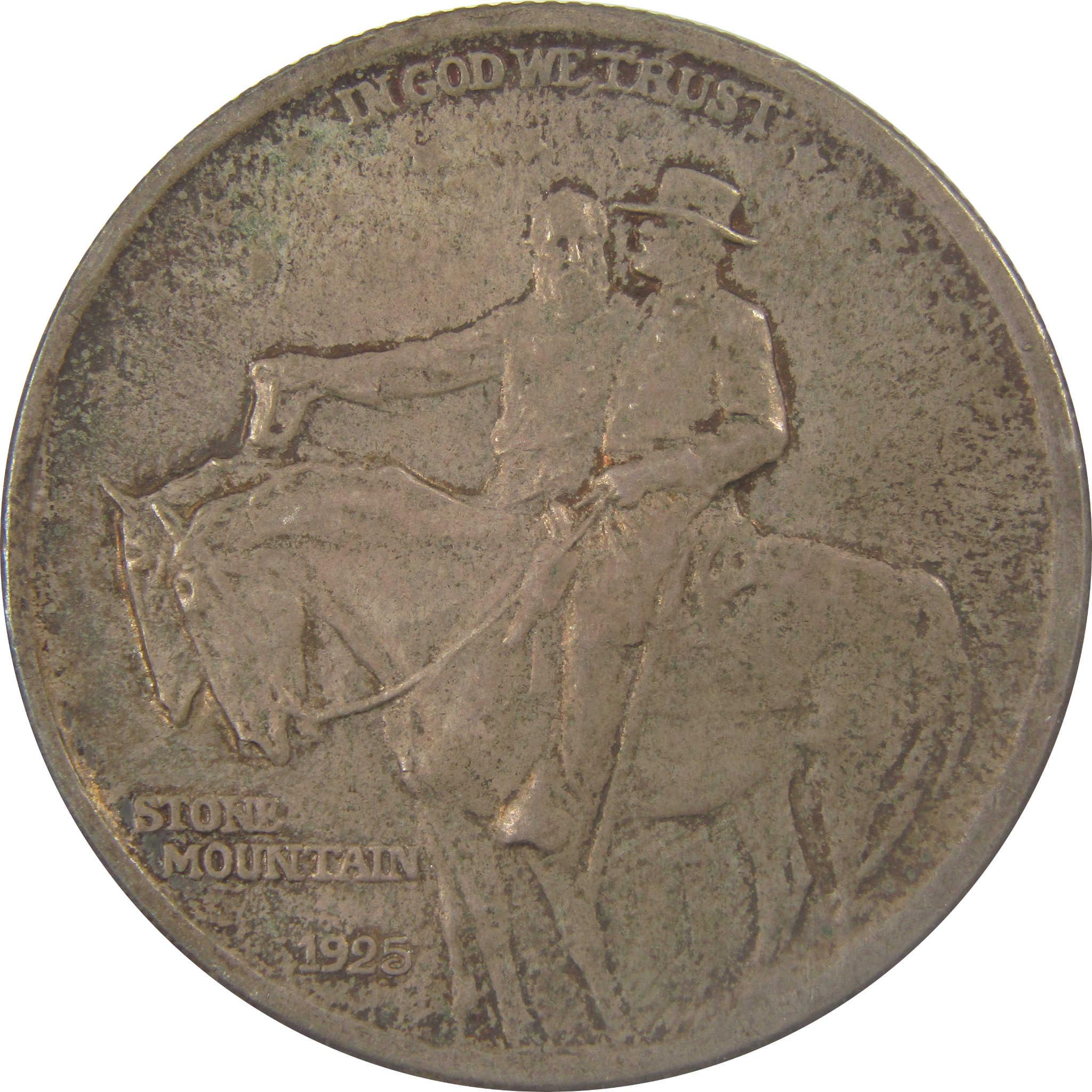 1925 Stone Mountain Commemorative Silver 50c AU About Unc SKU:I24670