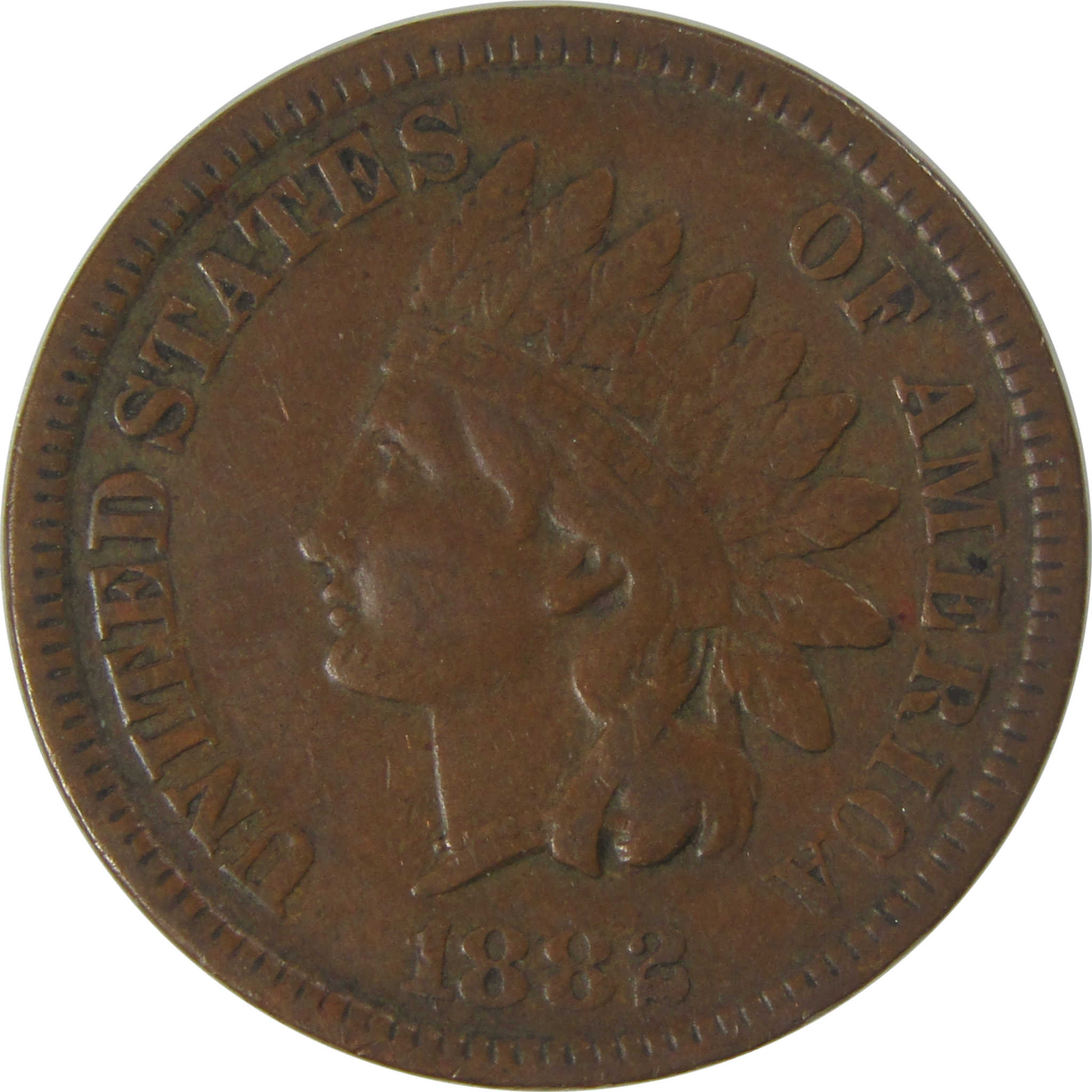 1882 Indian Head Cent VF Very Fine Penny 1c Coin SKU:I25333