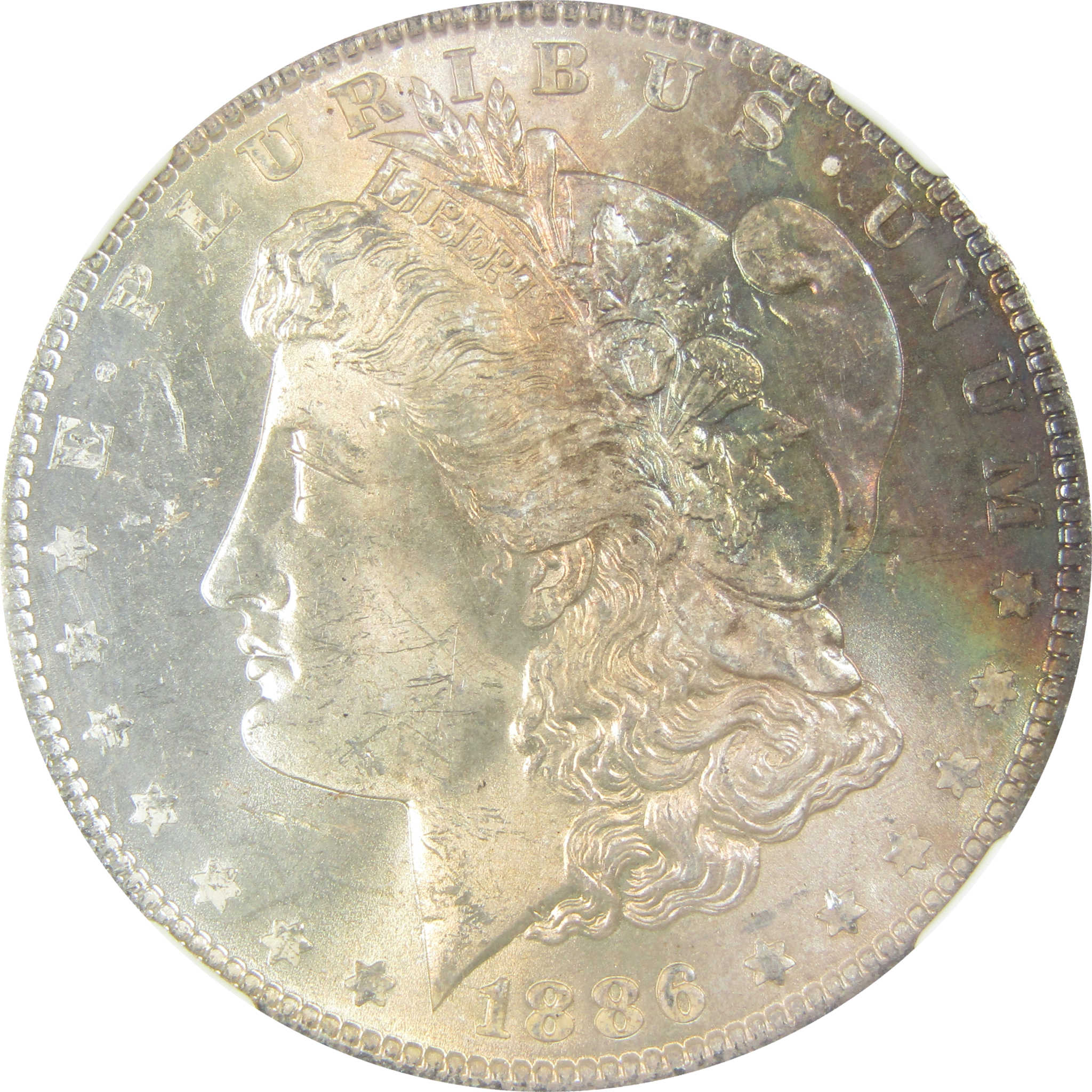 1886 Morgan Silver Dollar MS 64 NGC Uncirculated Toned SKU:I27570
