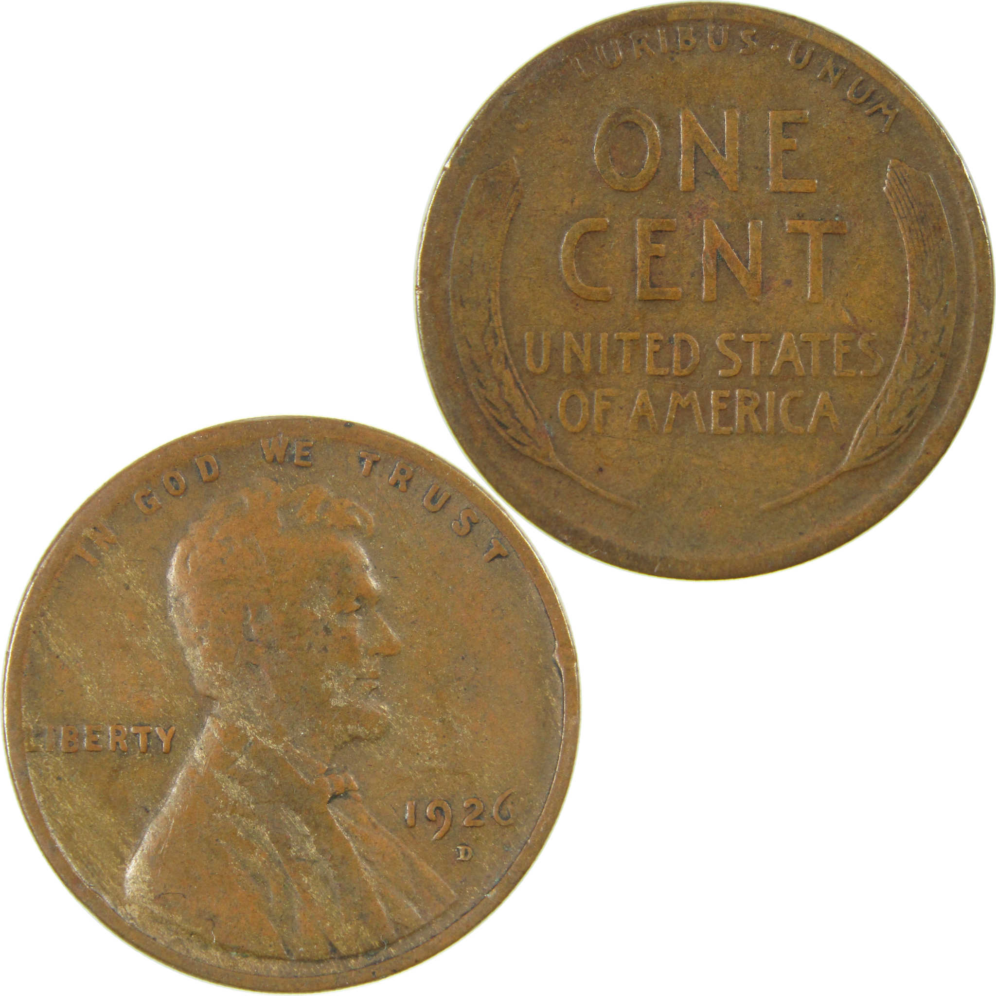 1926 D Lincoln Wheat Cent VG Very Good Penny 1c Coin SKU:I27191