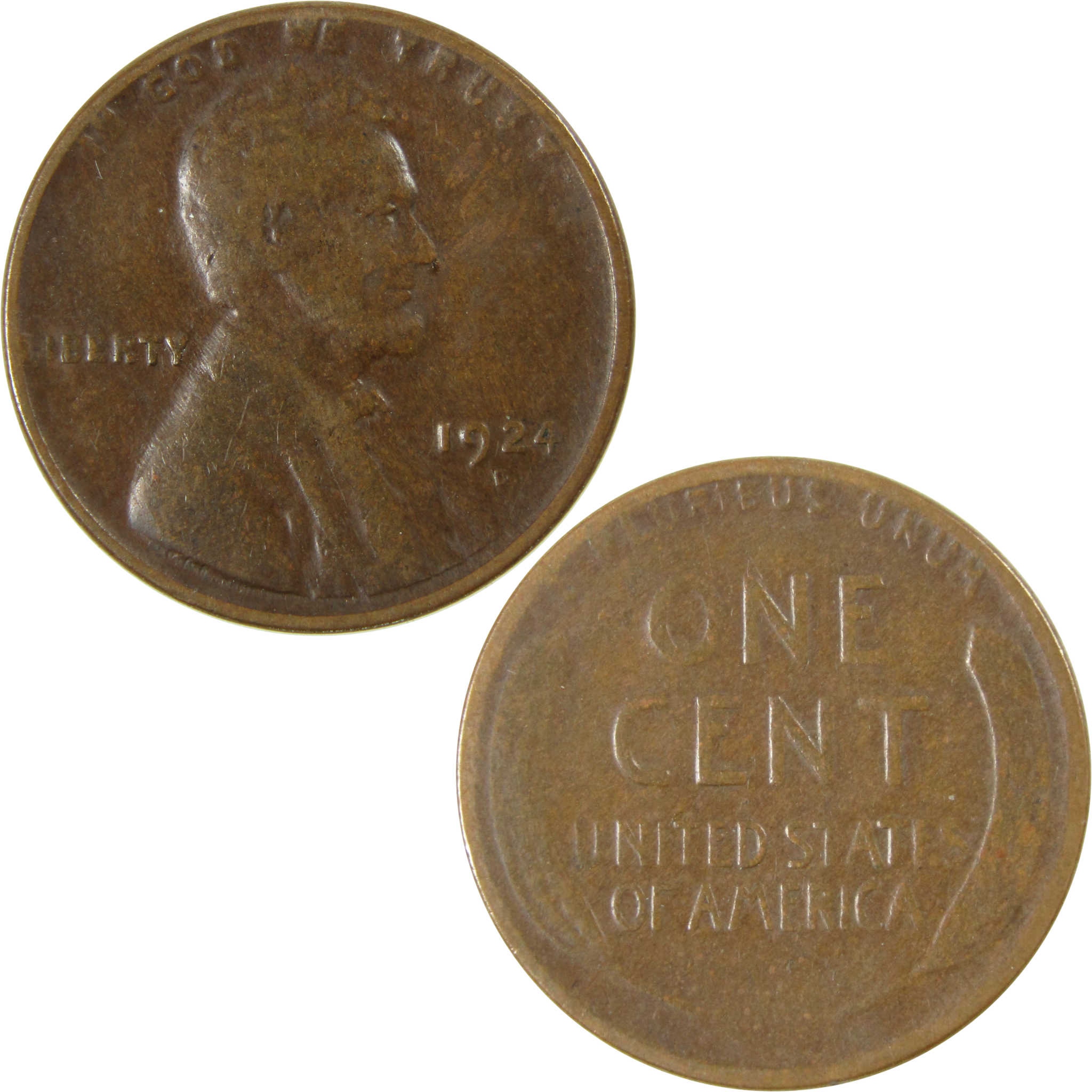 1924 D Lincoln Wheat Cent VG Very Good Penny 1c Coin SKU:I26307