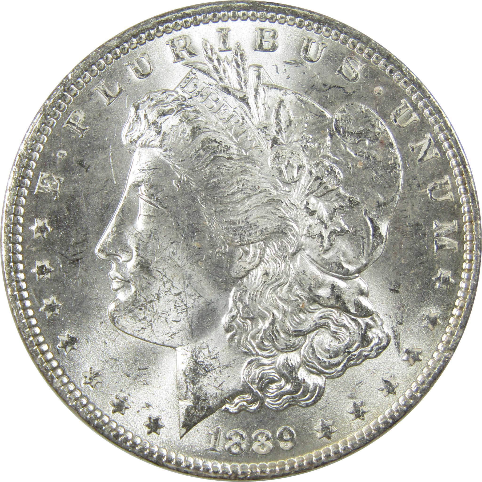 1889 Morgan Silver Dollar Uncirculated Toned Reverse SKU:I25190