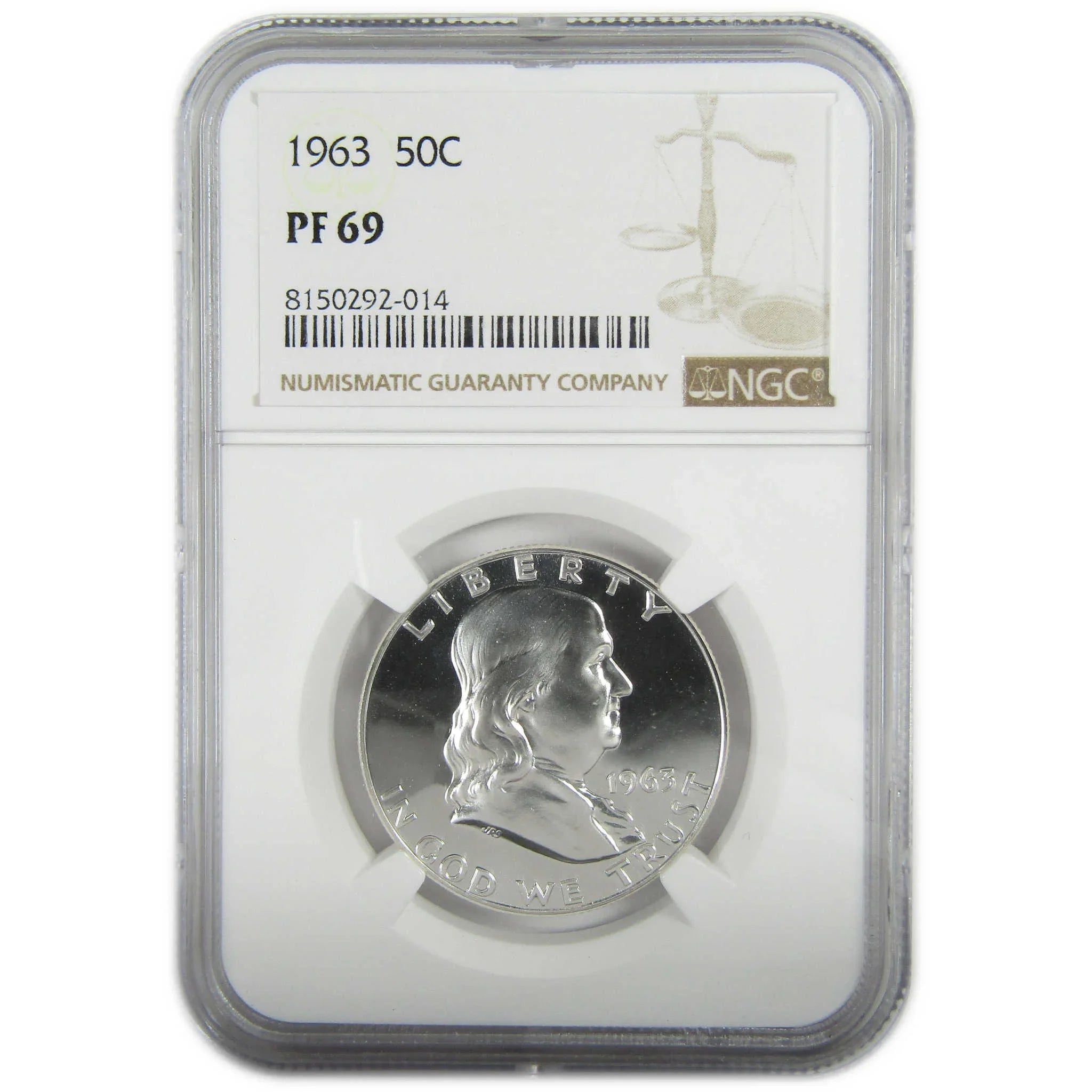 1963 Franklin Silver Half Dollar PF 69 NGC Proof 50c Coin SKU:I27387
