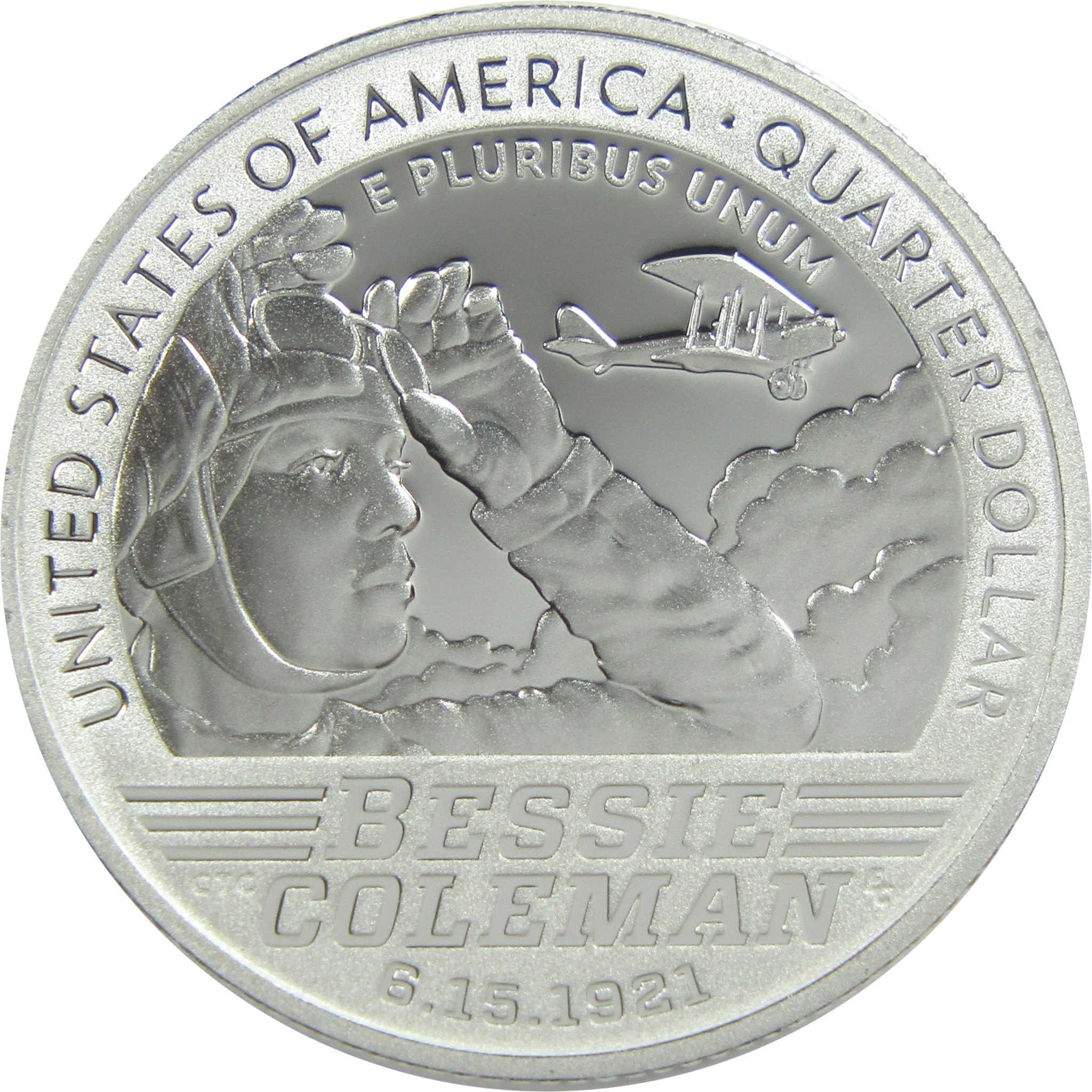 2023 S Bessie Coleman American Women Quarter Choice Proof .999 Silver