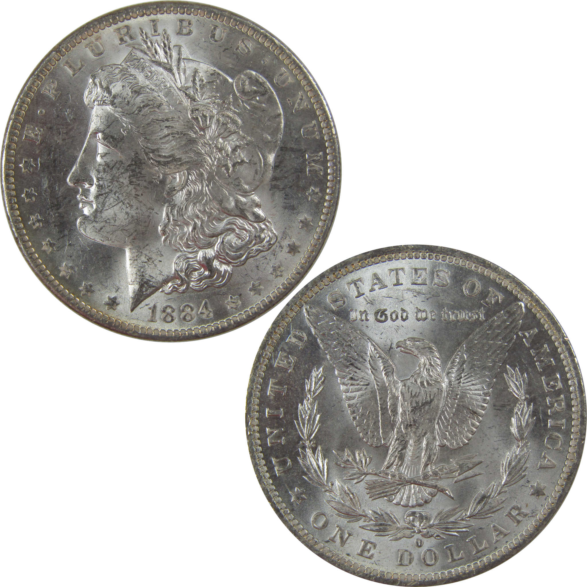 1884 O Morgan Dollar Uncirculated Silver $1 Coin SKU:CPC1162 - Morgan coin - Morgan silver dollar - Morgan silver dollar for sale - Profile Coins & Collectibles