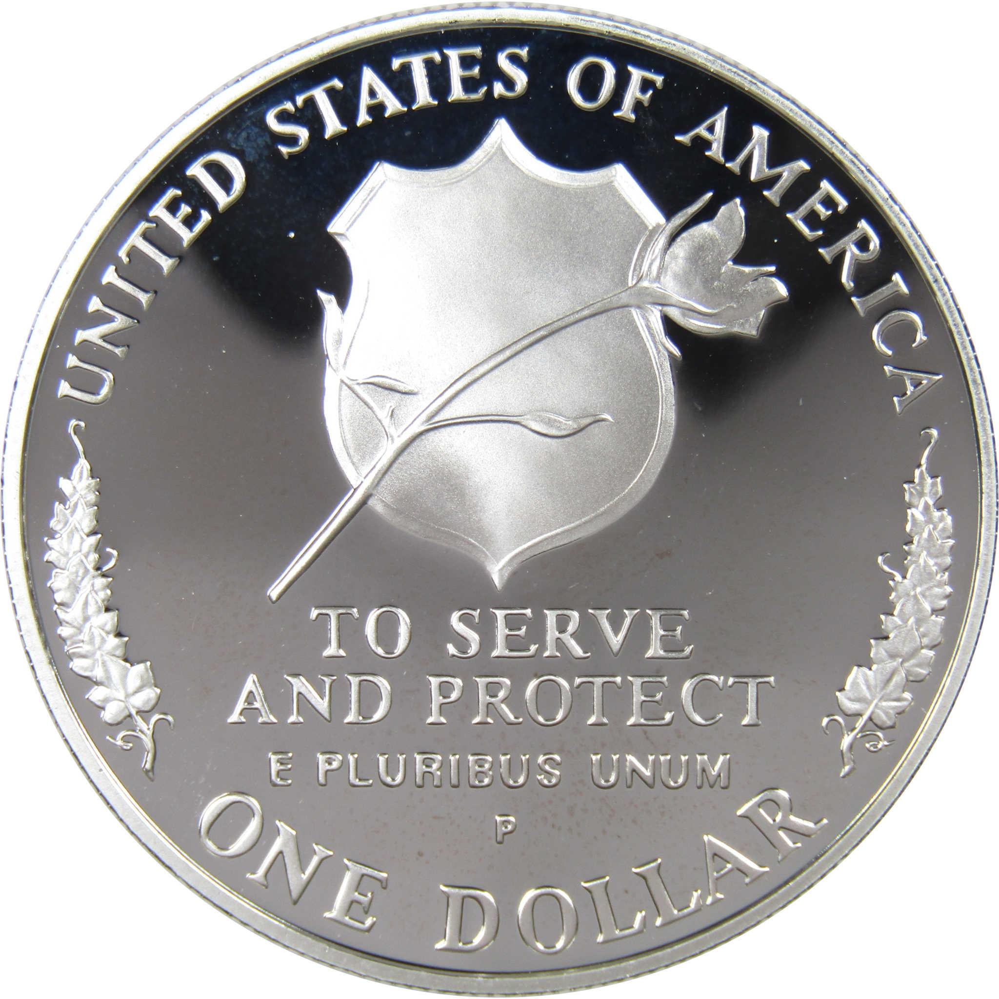 1997 P National Law Enforcement Commemorative Silver Dollar Proof