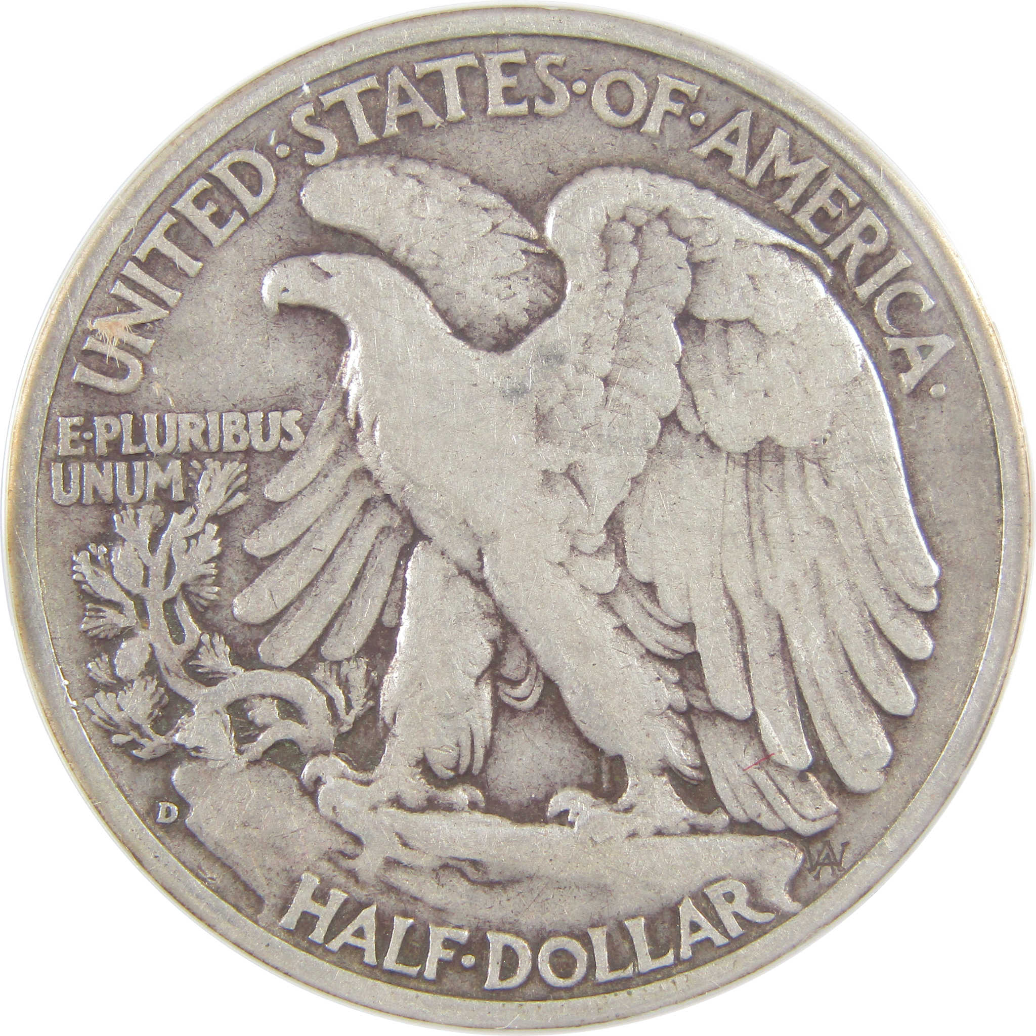 1938 D Liberty Walking Half Dollar F 12 ANACS Silver SKU:I18408