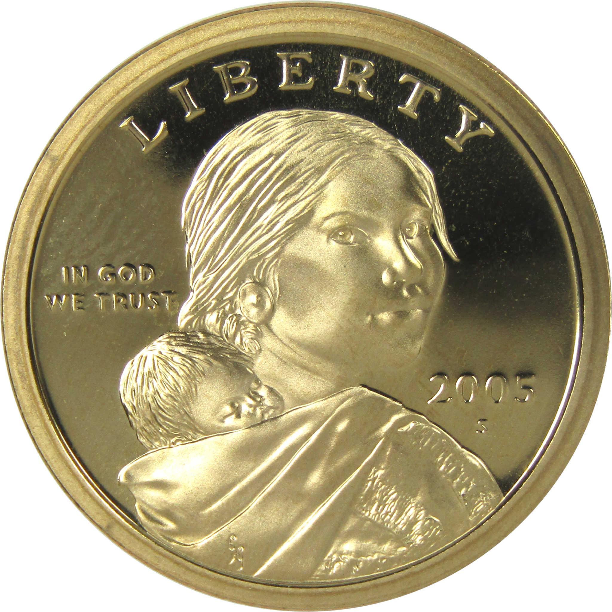2005 S Sacagawea Native American Dollar Choice Proof $1 Coin