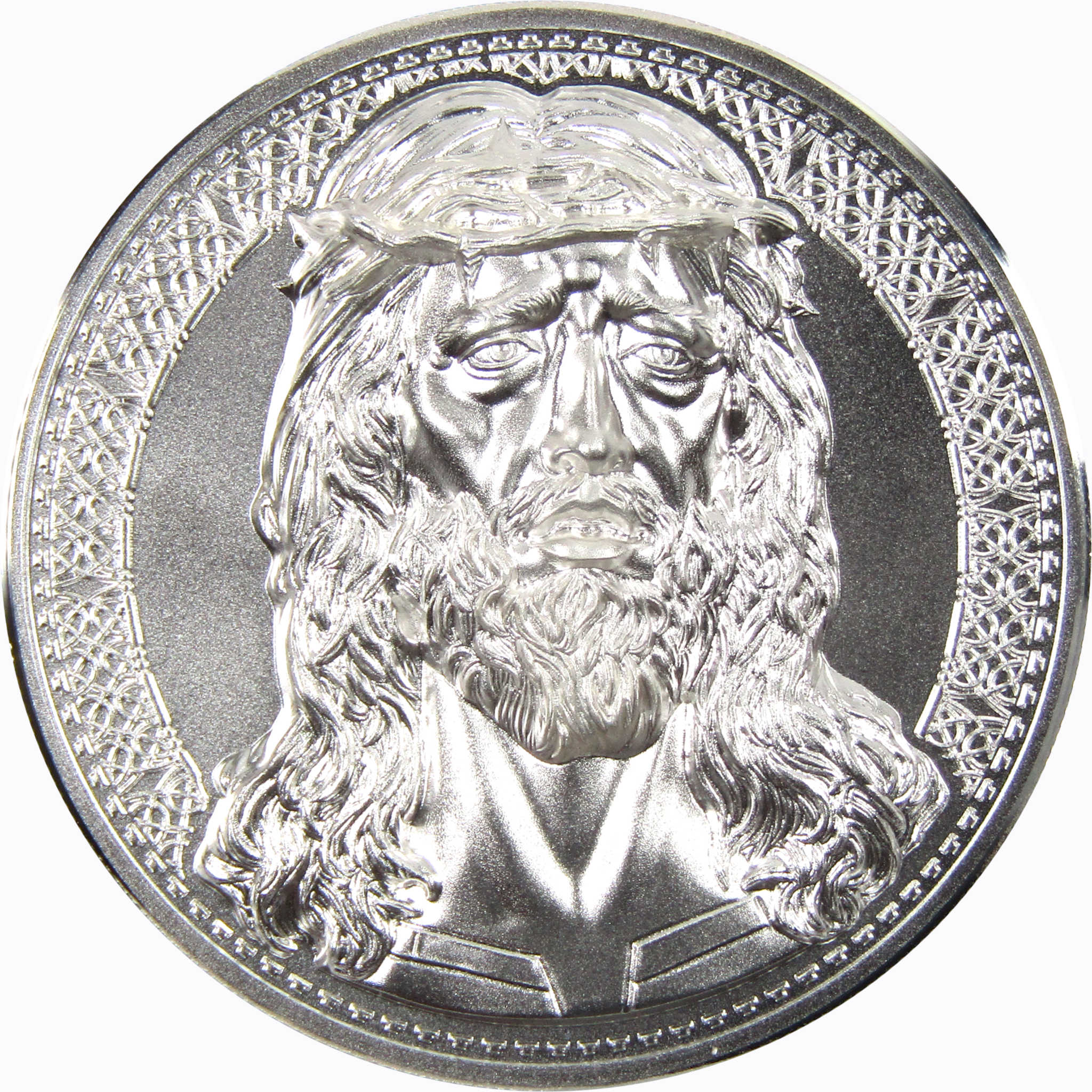 Jesus Crown of Thorns 2000 Franc BU 1 oz .999 Silver 2024 Cameroon COA