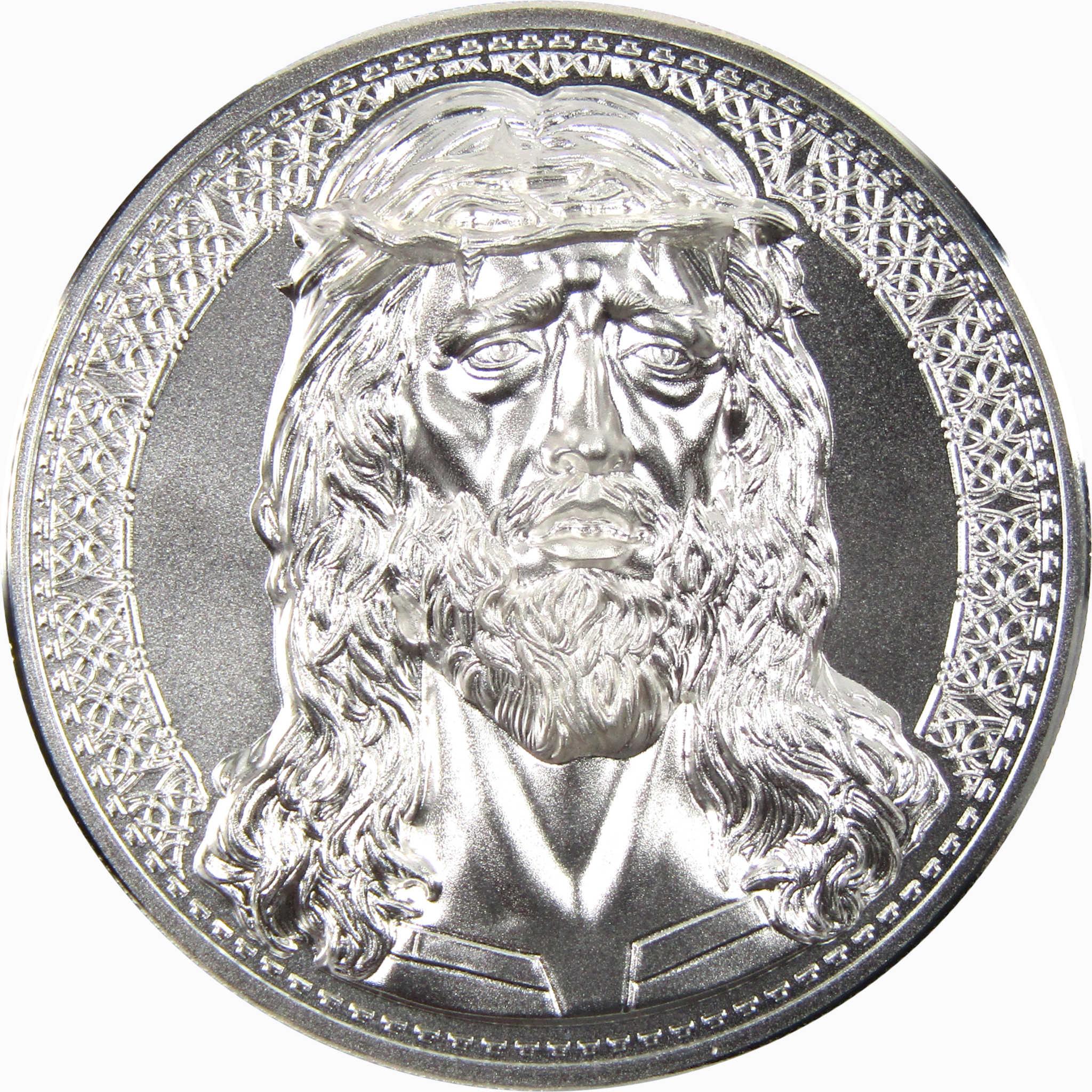 Jesus Crown of Thorns 2000 Franc BU 1 oz .999 Silver 2024 Cameroon COA