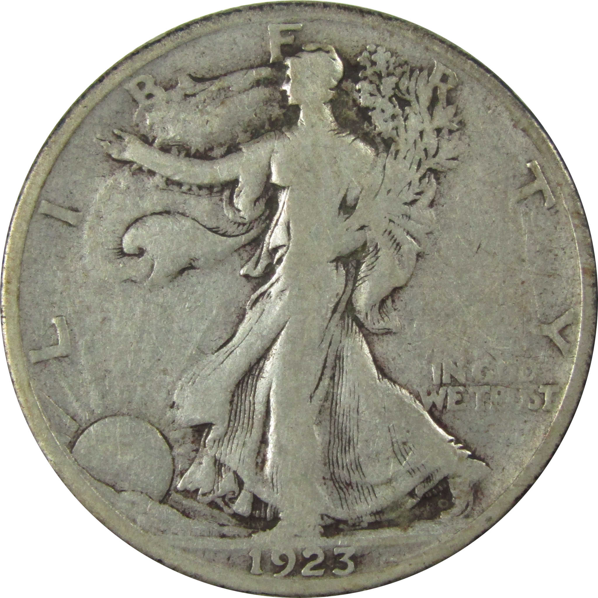 1923 S Liberty Walking Silver Half Dollar VG Very Good SKU:I25932