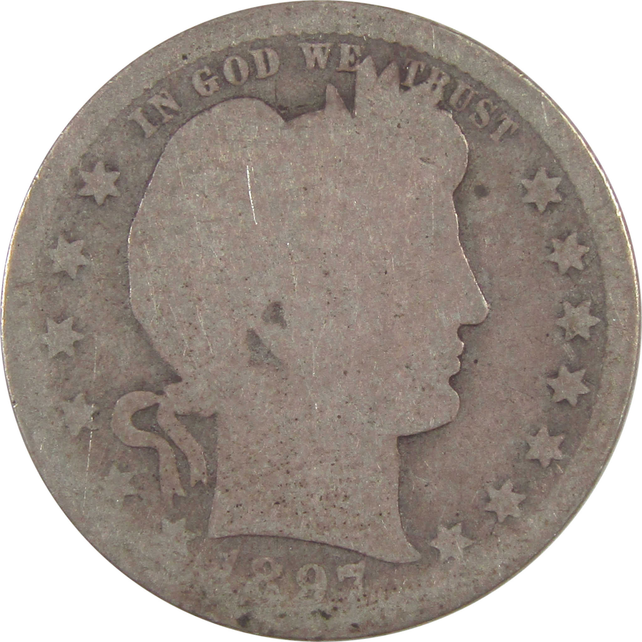 1897 O Barber Quarter AG About Good Silver 25c Coin SKU:I18129
