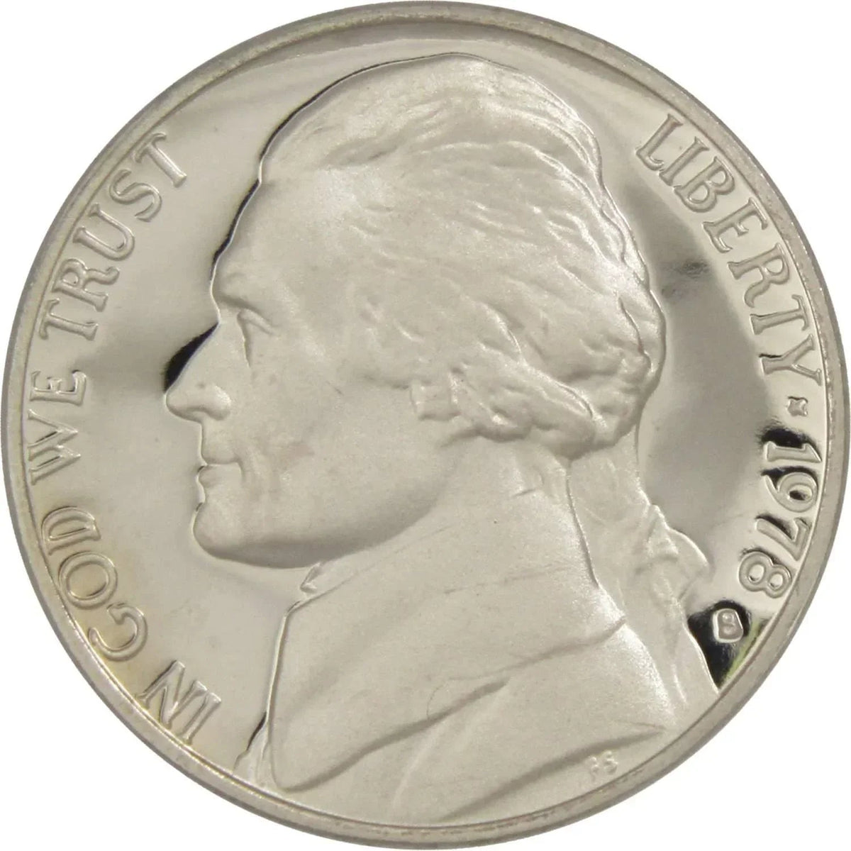 1978 S Jefferson Nickel Proof 5c Coin Collectible