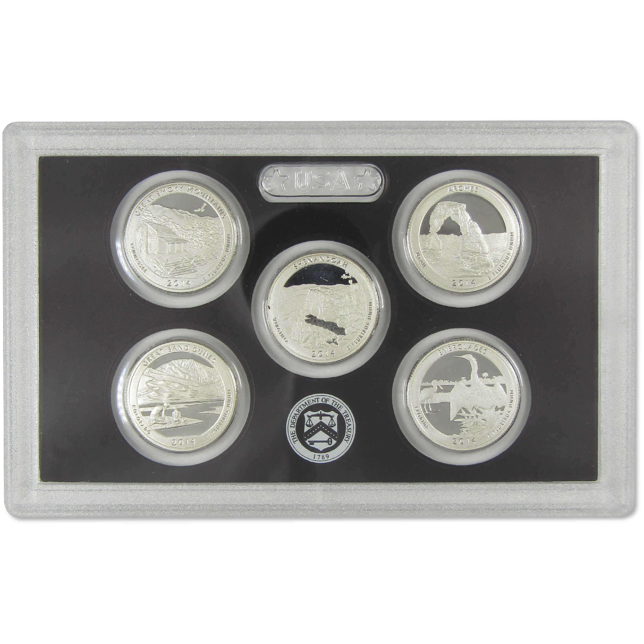 2014 America the Beautiful Quarter Silver Proof Set U.S. Mint OGP COA