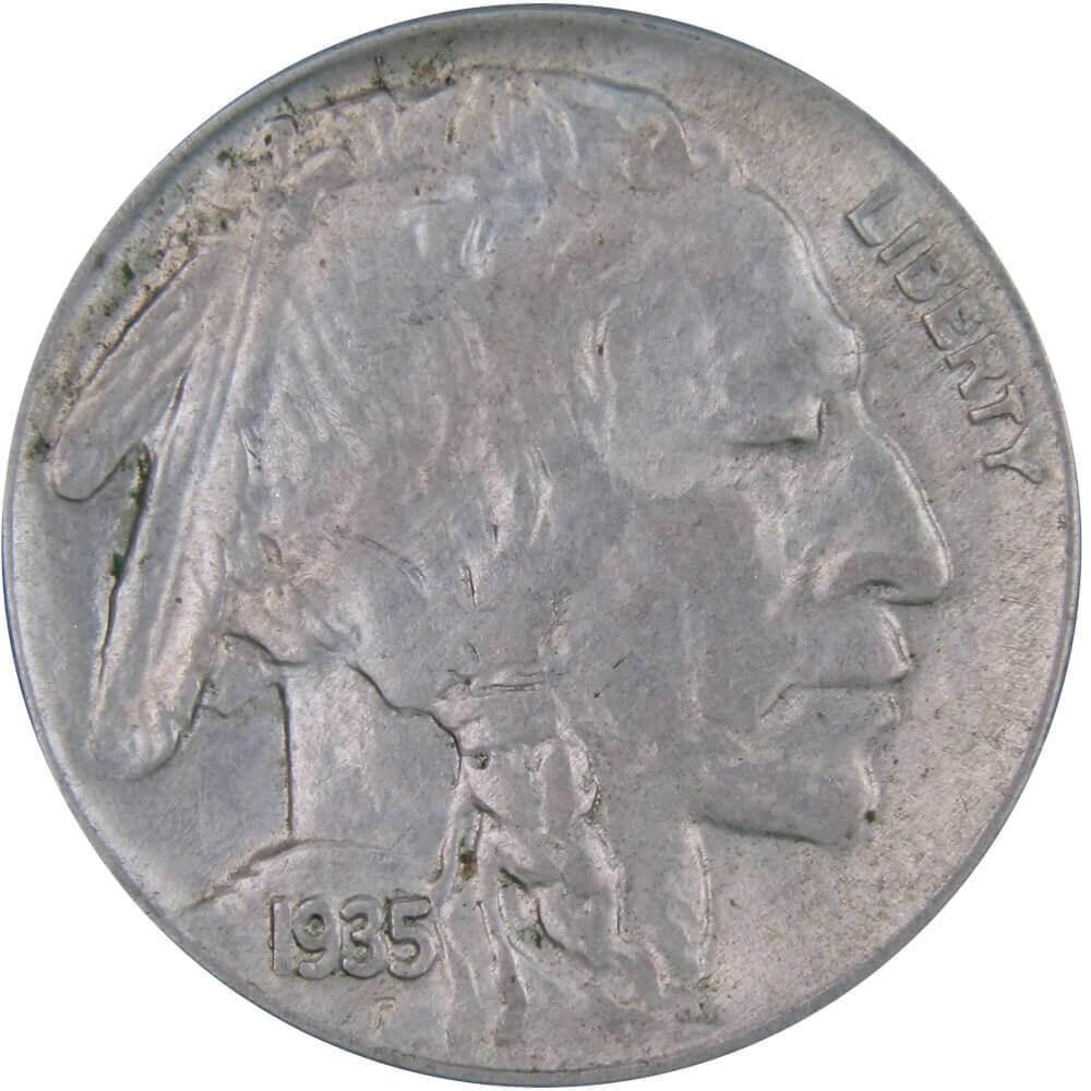 1935 Indian Head Buffalo Nickel AU About Uncirculated 5c Coin