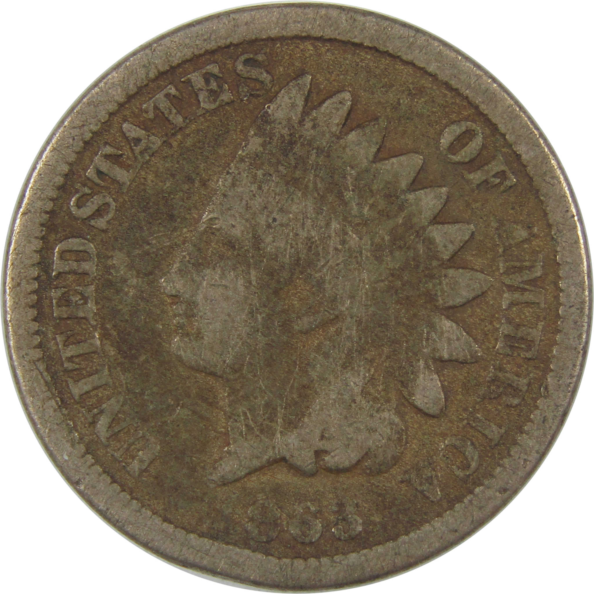 1863 Indian Head Cent G Good Penny 1c Coin SKU:I23268