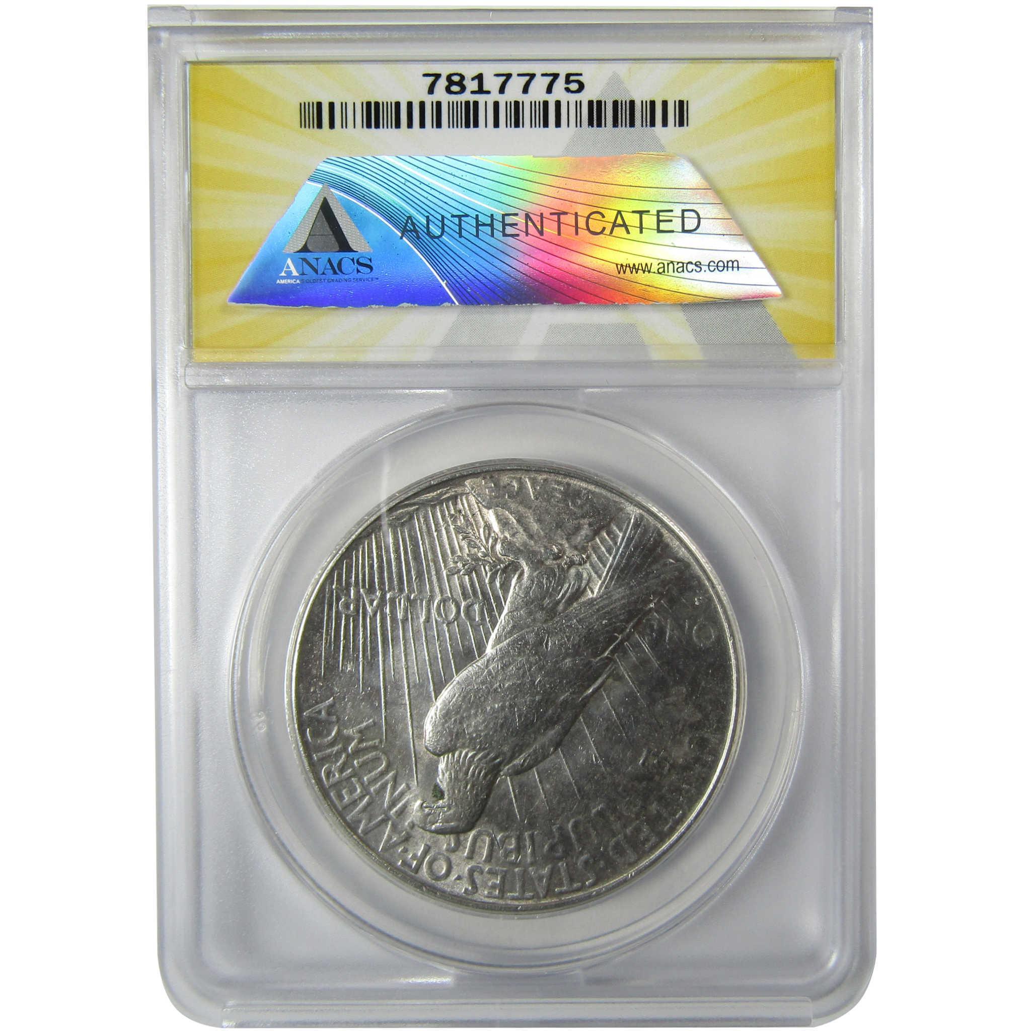 1934 S Peace Silver Dollar AU 55 Details ANACS $1 Coin SKU:CP815