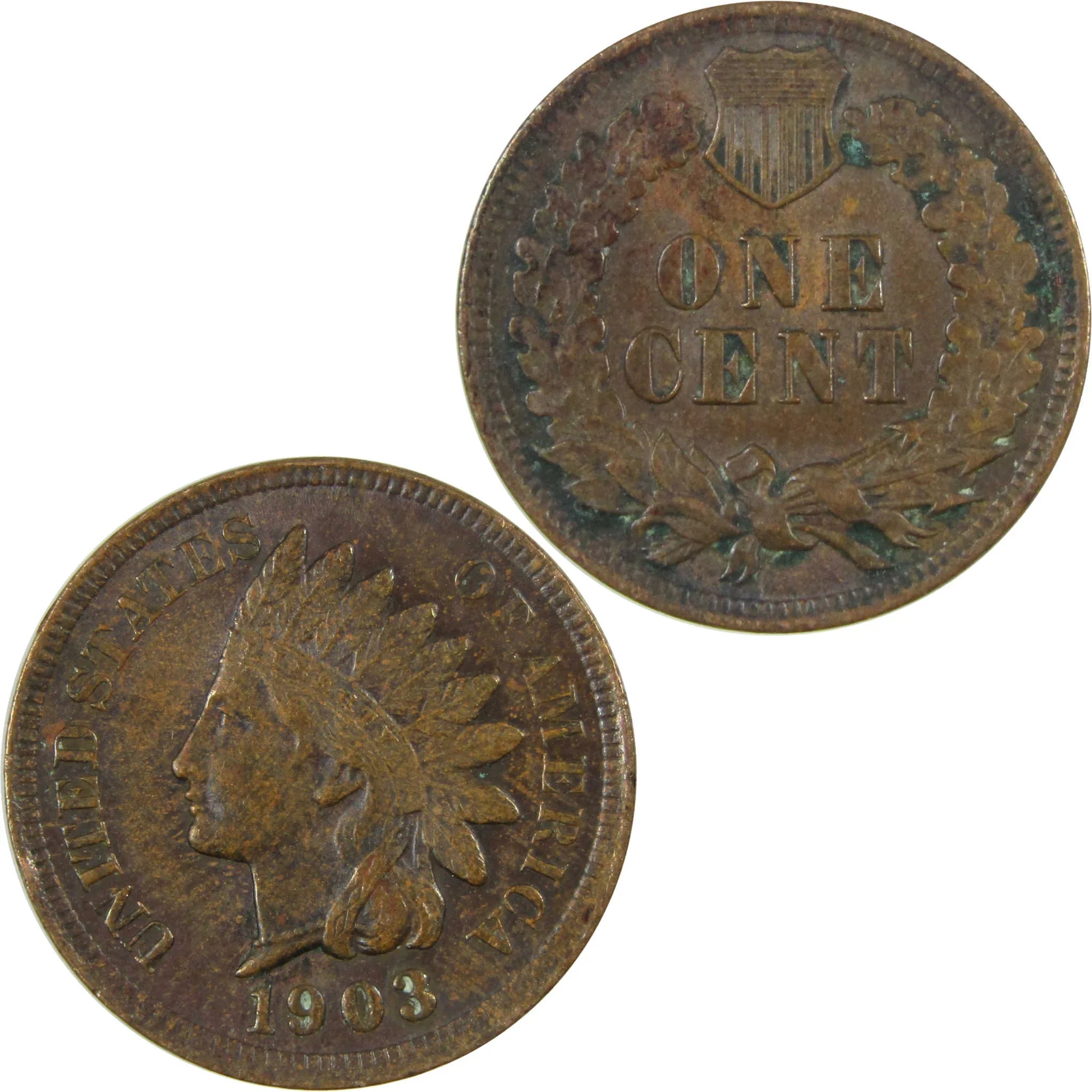 1903 Indian Head Cent XF EF Extremely Fine Penny 1c Coin SKU:I27051